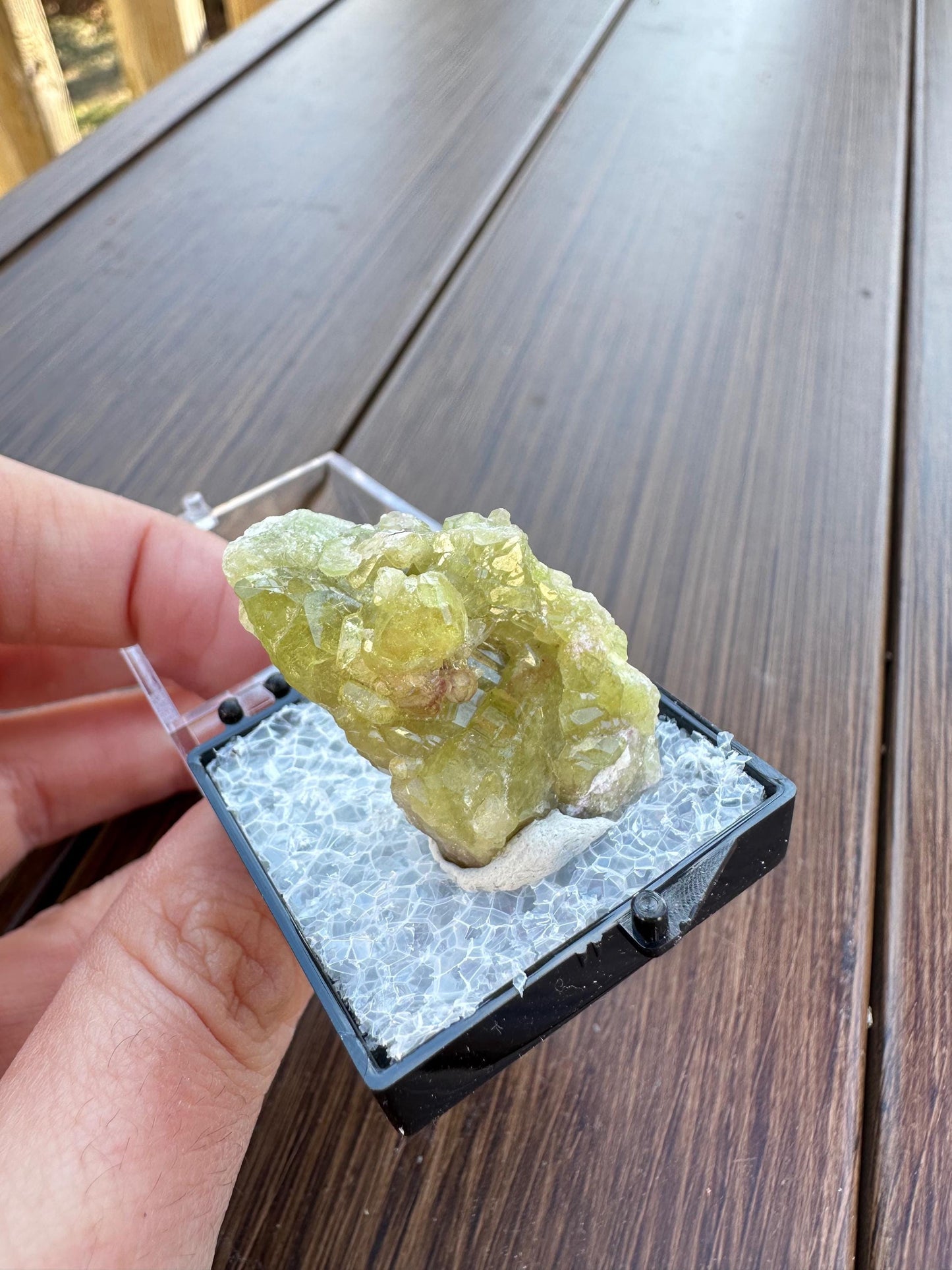 Green Vesuvianite Crystal Cluster from Jeffrey Mine Canada