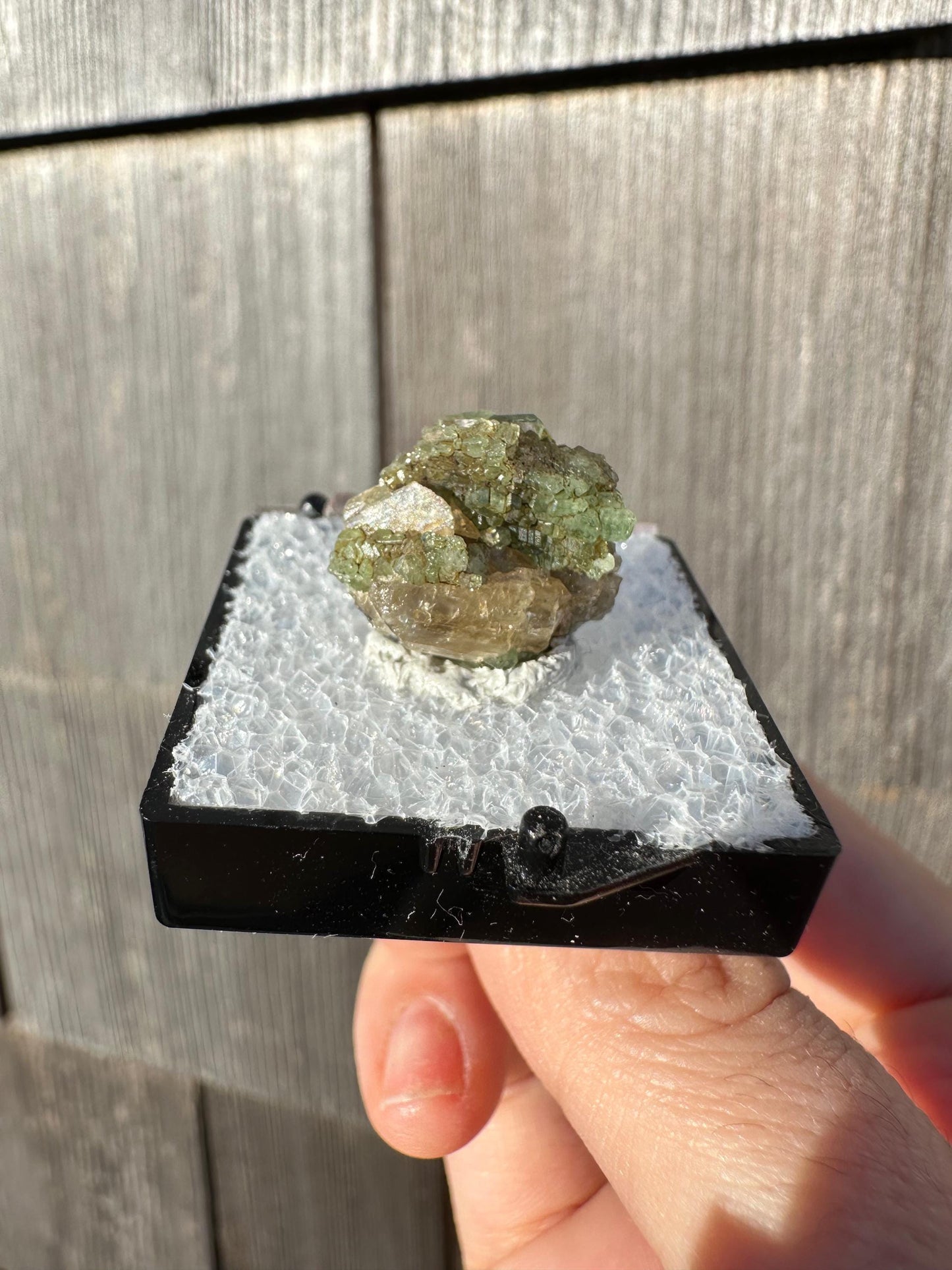 Diopside with Tsavorite Garnet Crystals from Tanzania