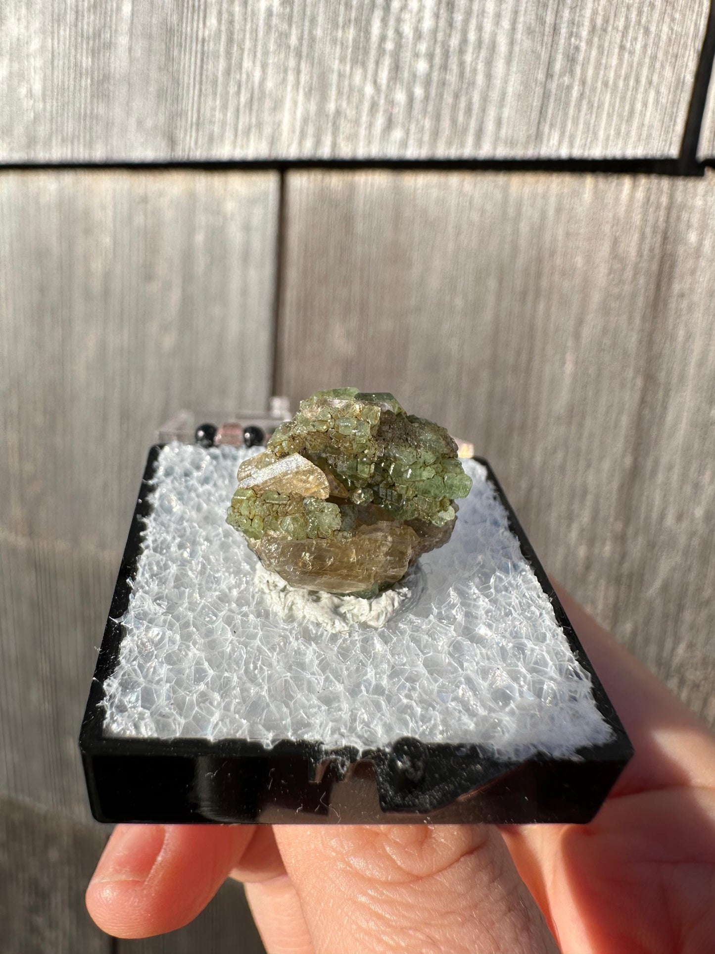 Diopside with Tsavorite Garnet Crystals from Tanzania