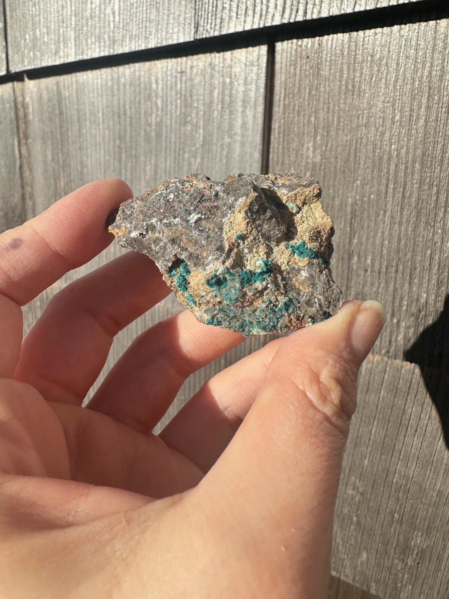 Rosasite with Calcite from Ojuela Mine Mexico