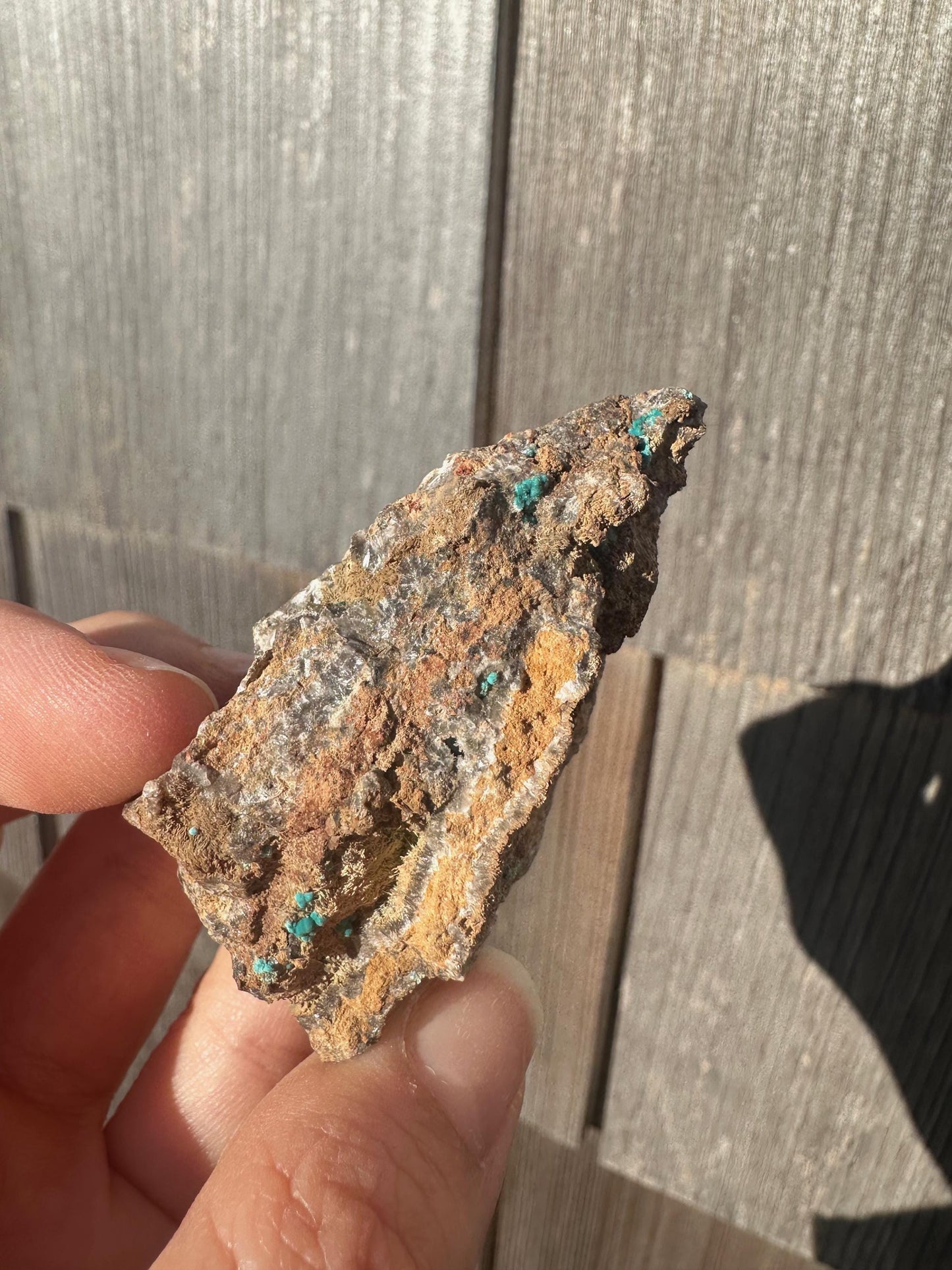 Rosasite with Calcite from Ojuela Mine Mexico