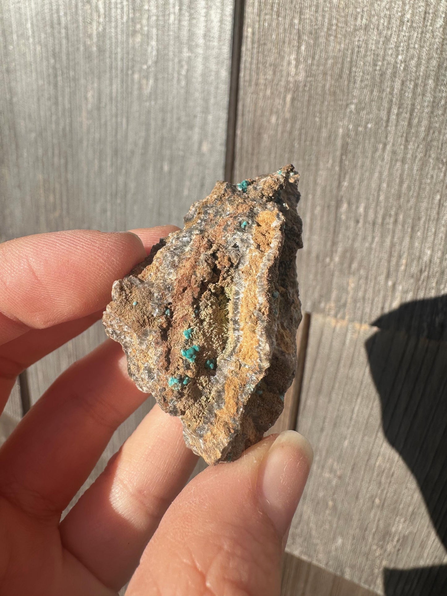 Rosasite with Calcite from Ojuela Mine Mexico