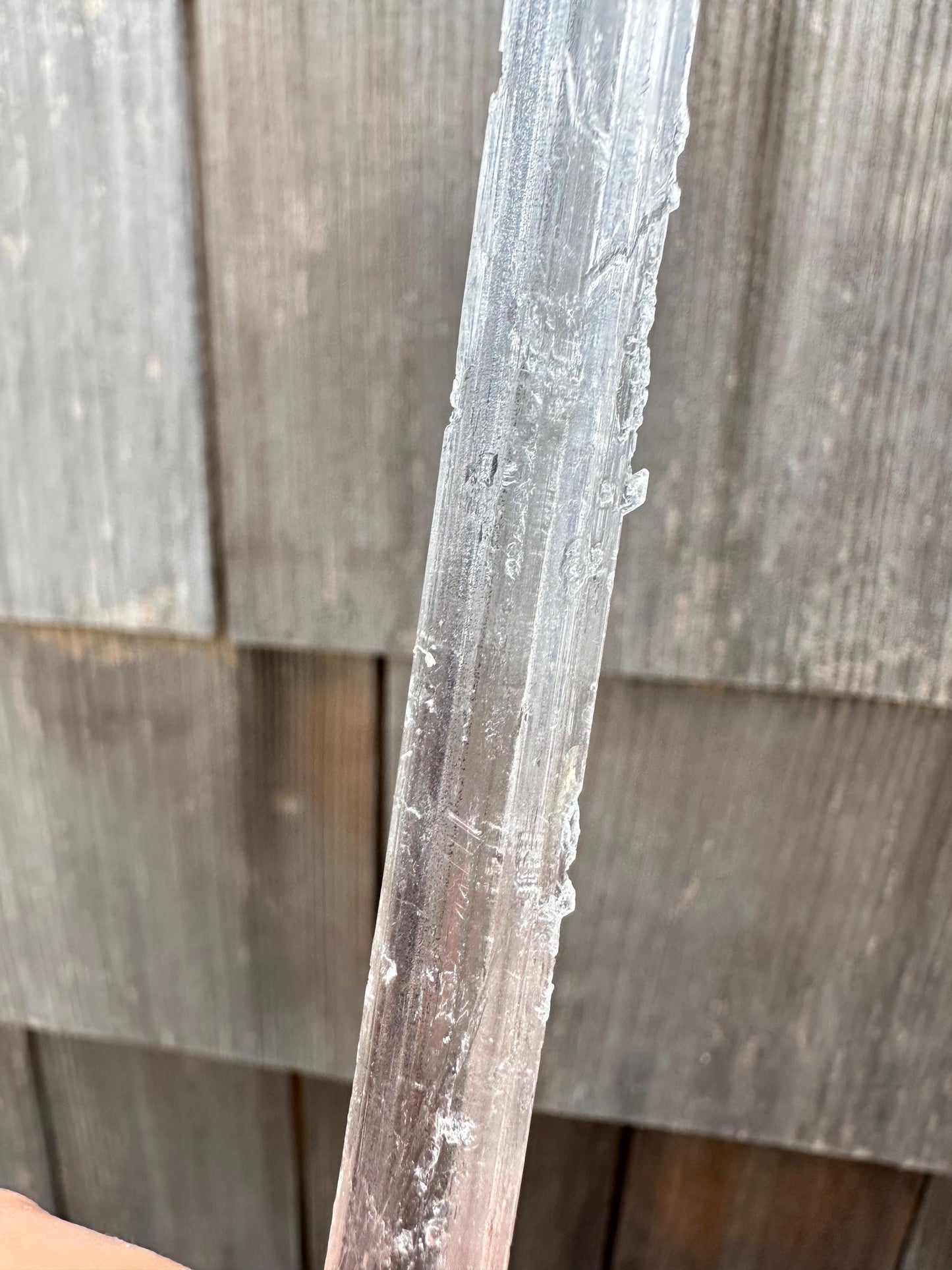 Stibnite Included Selenite Crystal from China