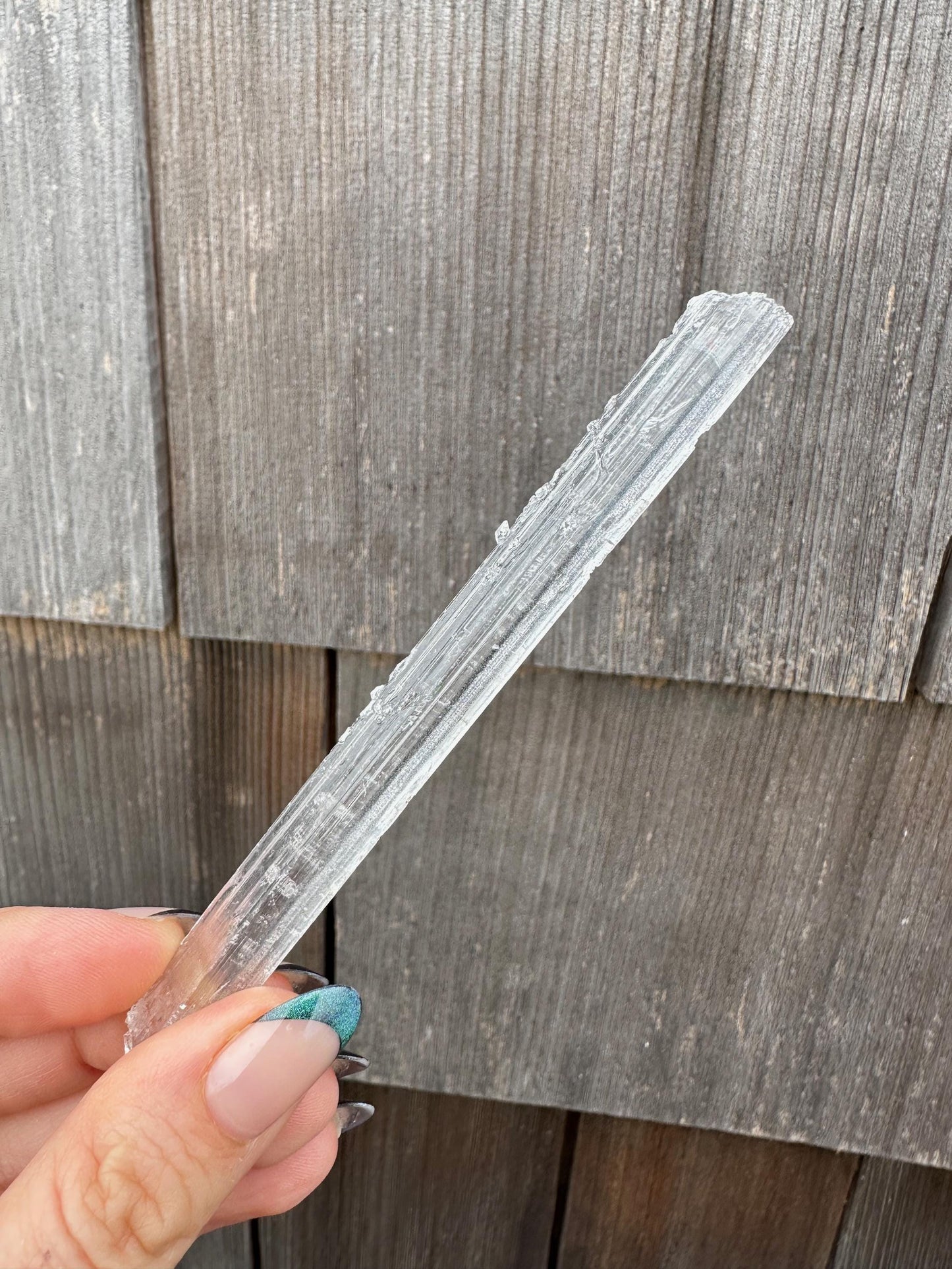 Stibnite Included Selenite Crystal from China