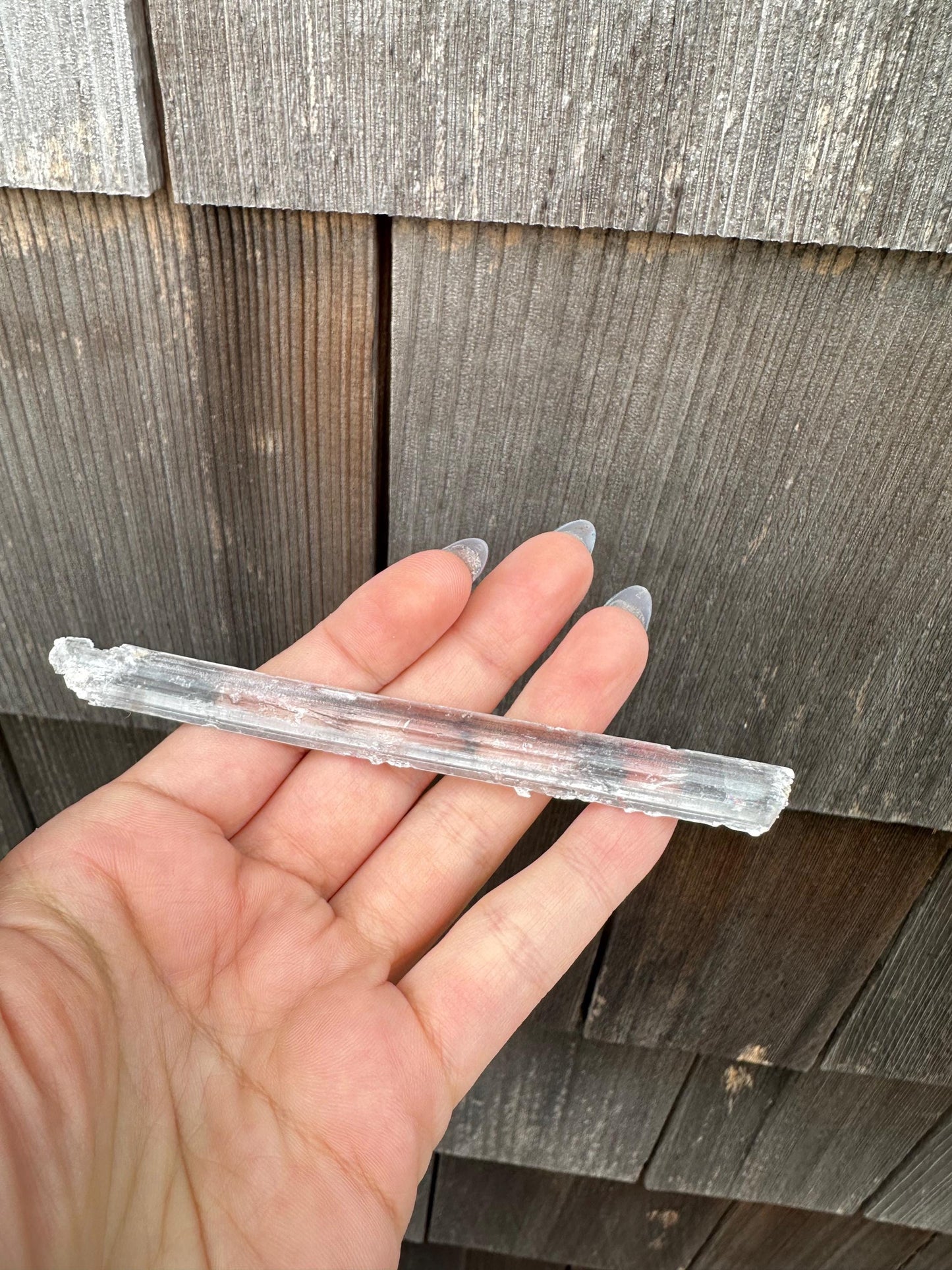 Stibnite Included Selenite Crystal from China