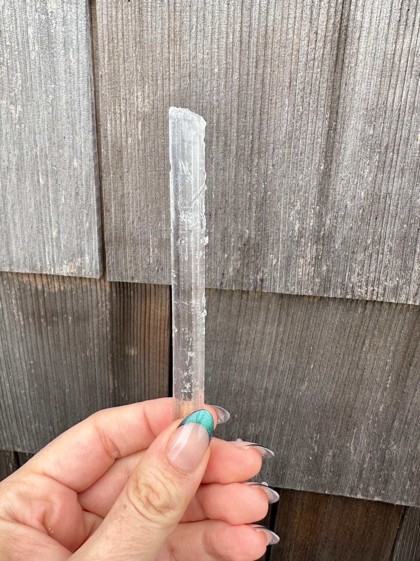 Stibnite Included Selenite Crystal from China