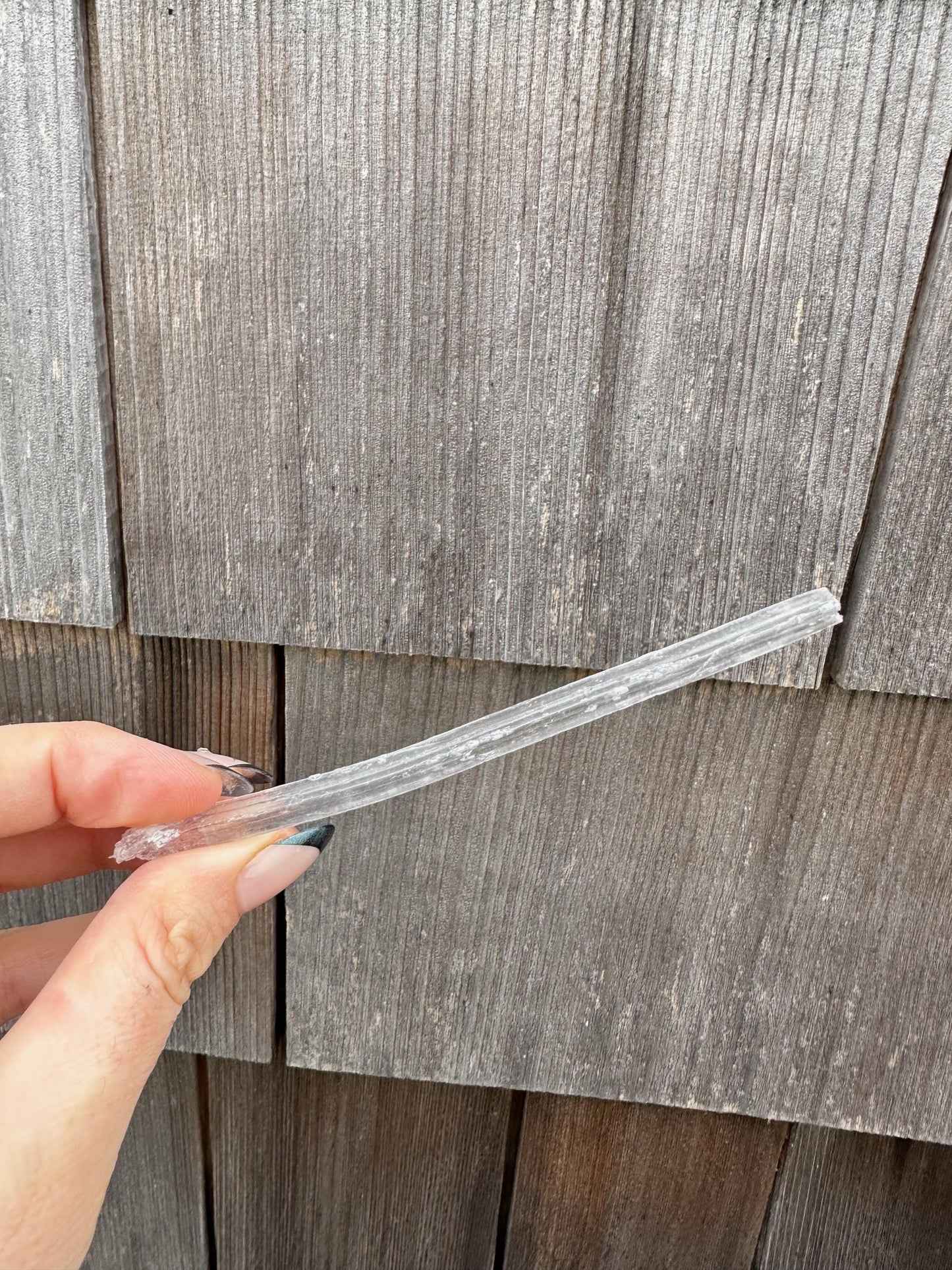 Stibnite Included Selenite Crystal from China