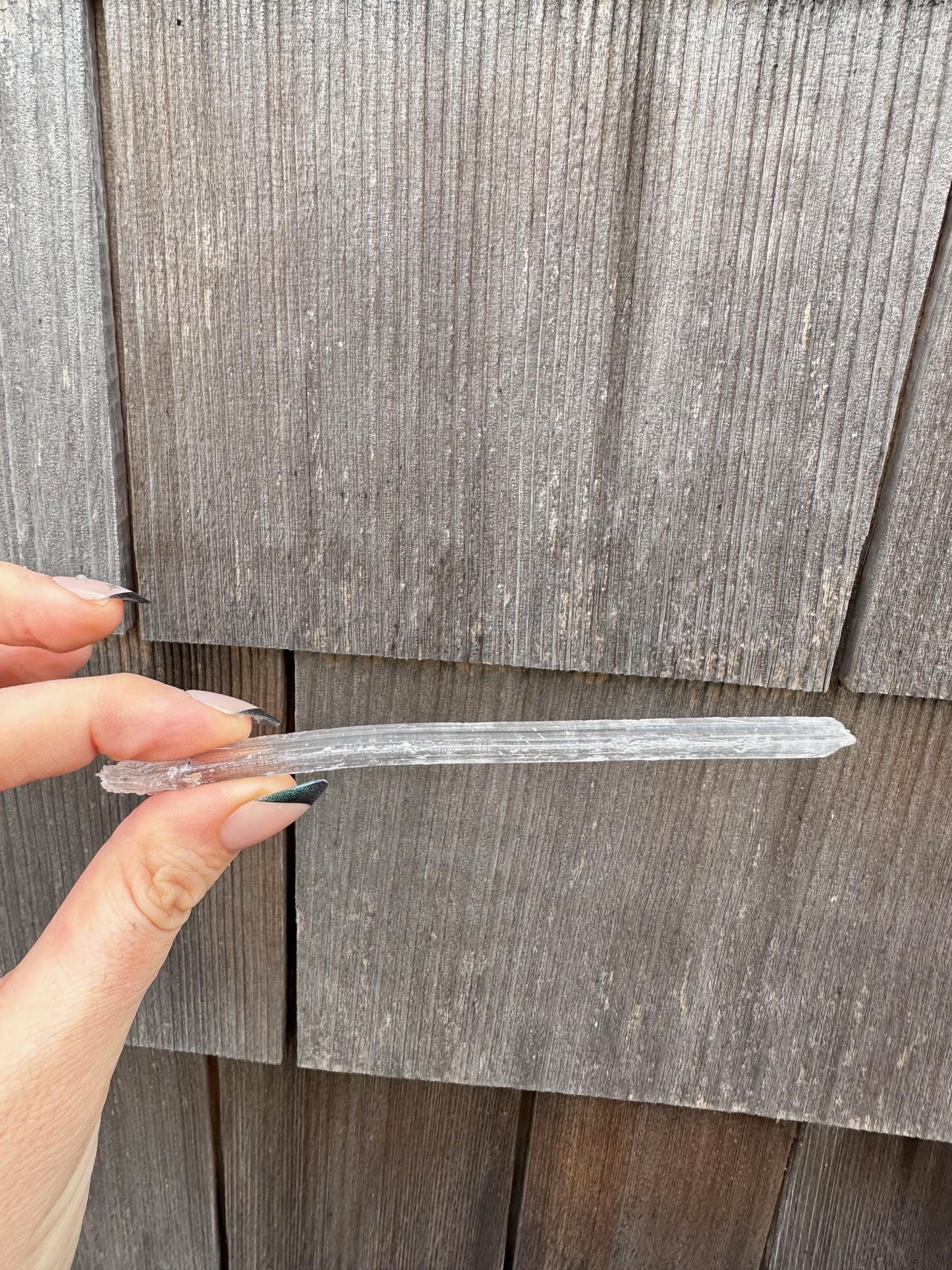Stibnite Included Selenite Crystal from China