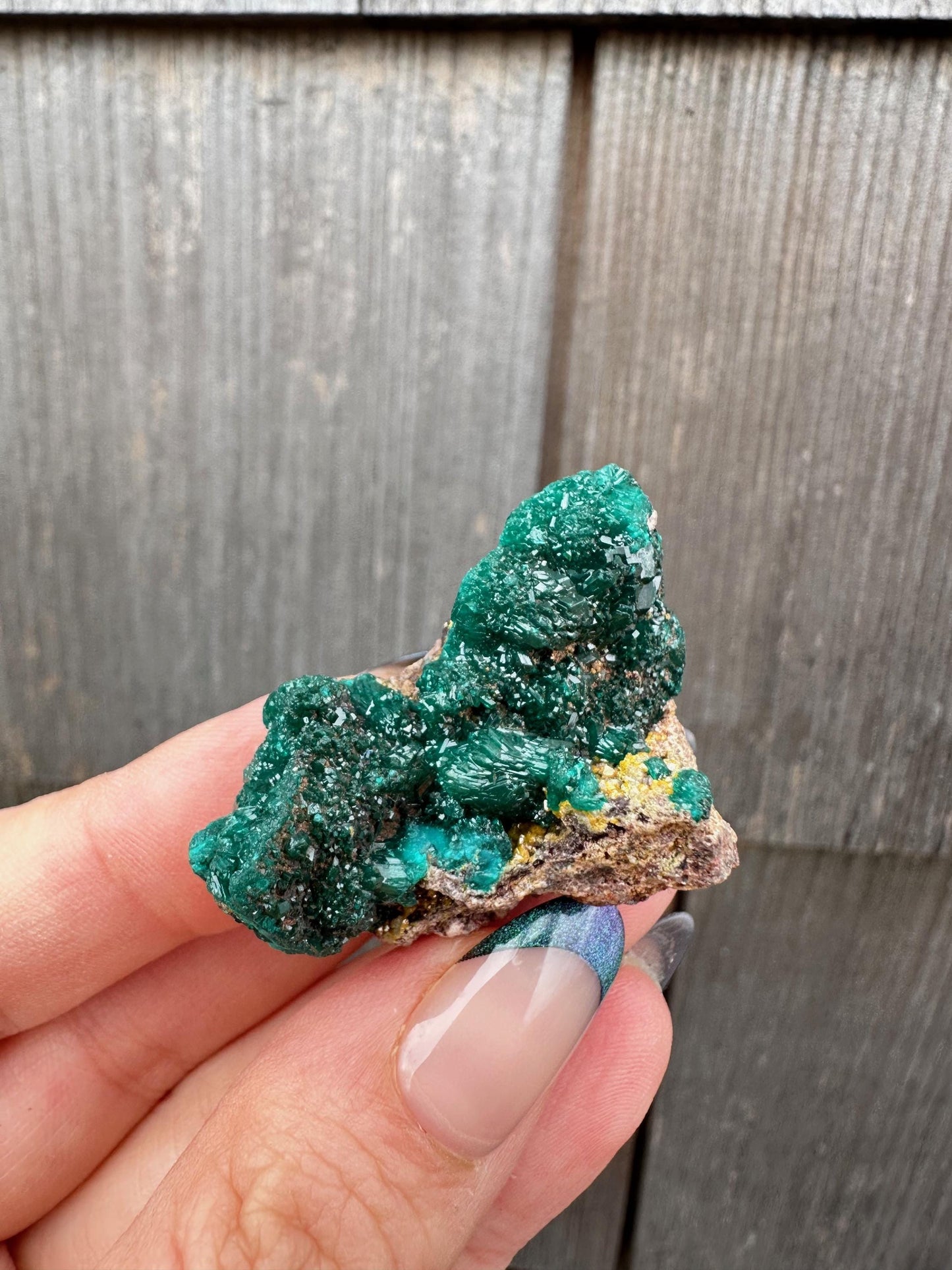 Dioptase with Mimetite from Congo
