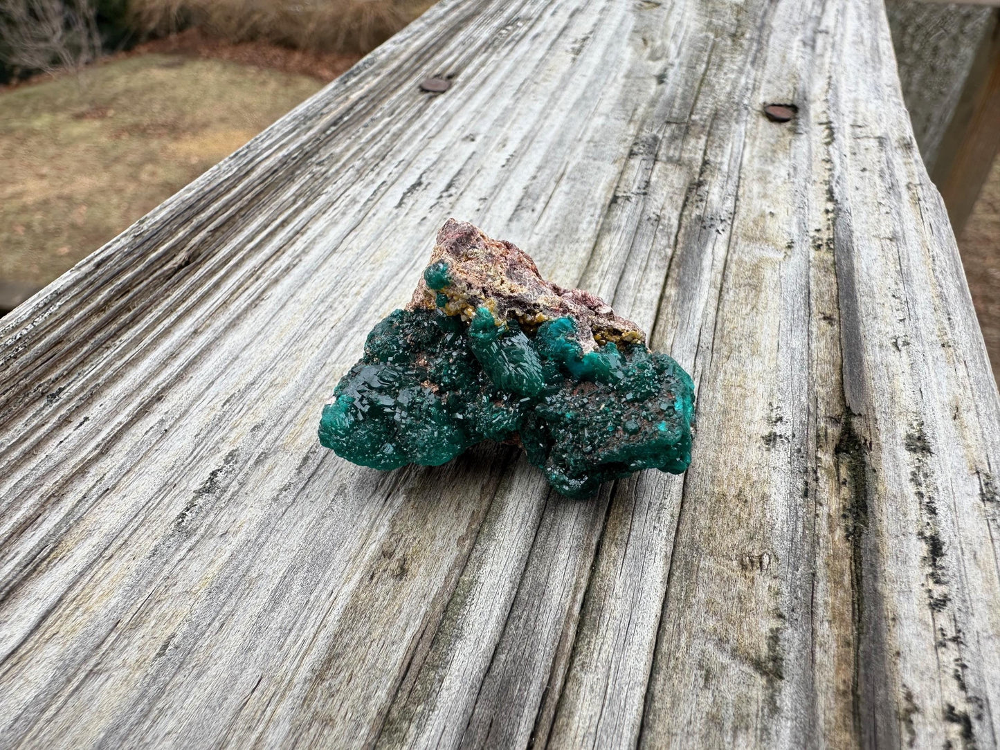 Dioptase with Mimetite from Congo