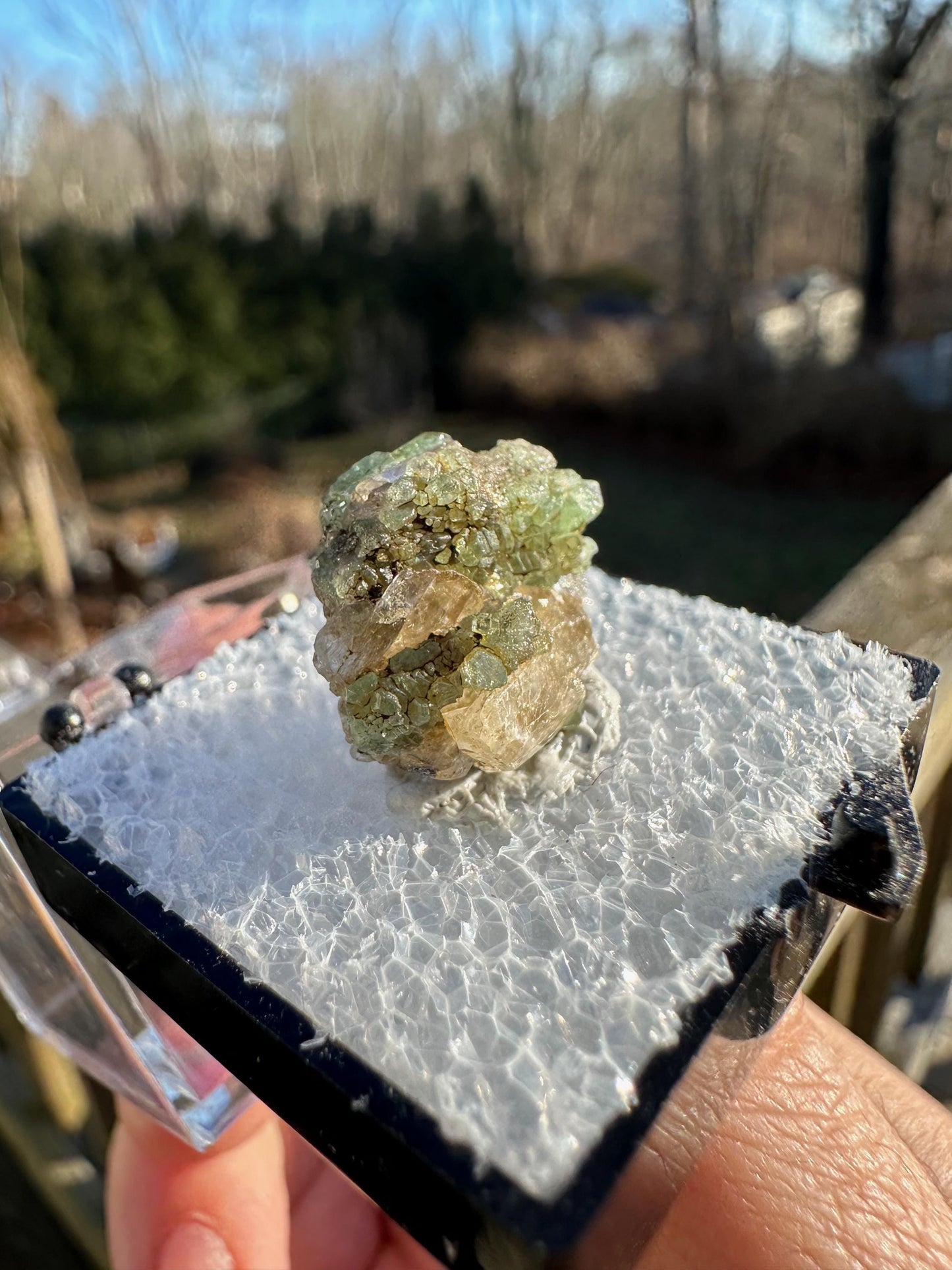 Diopside with Tsavorite Garnet Crystals from Tanzania
