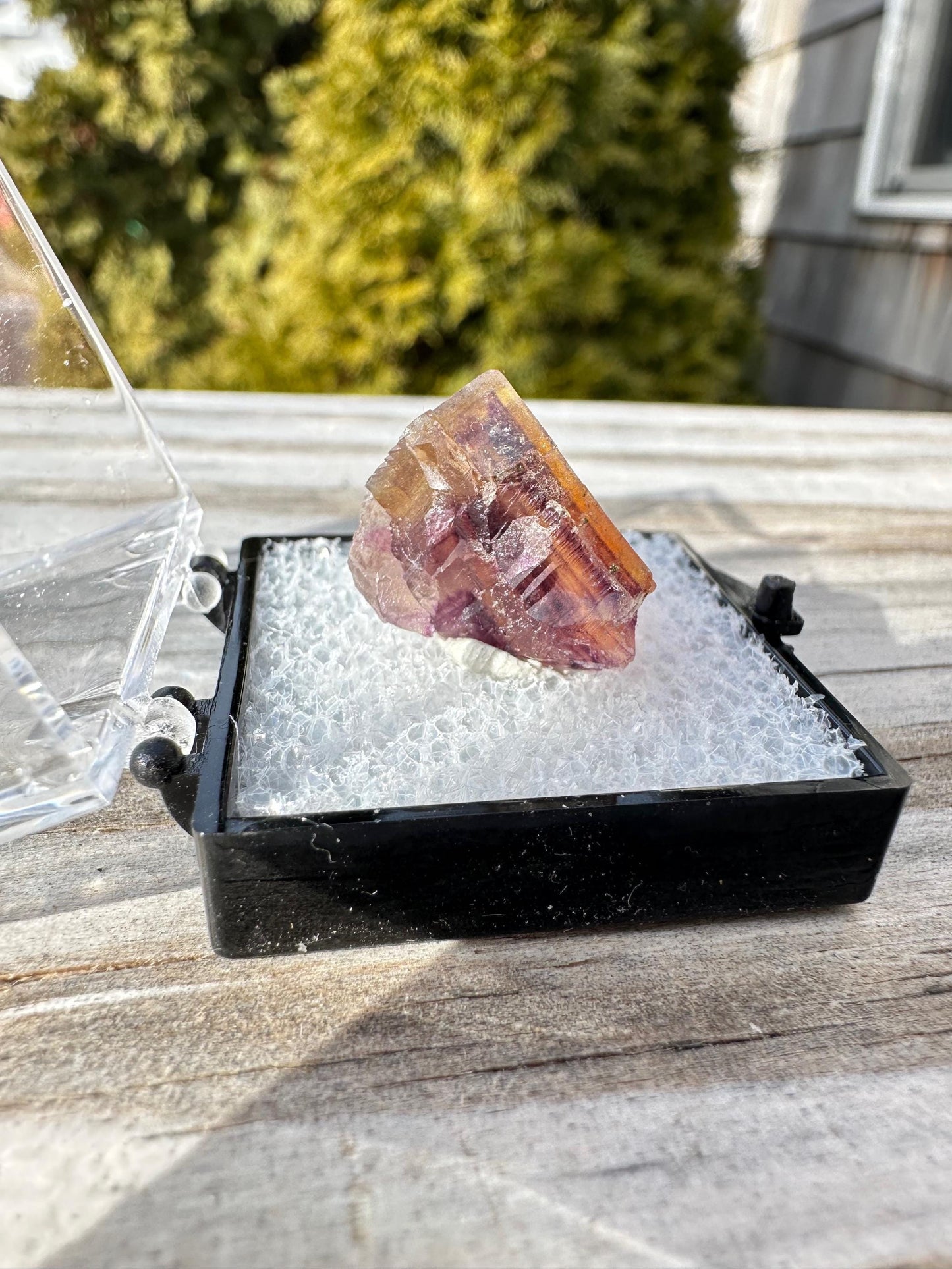 Yellow and Purple Fluorite Crystal from Jingbian Cu-A Deposit, China