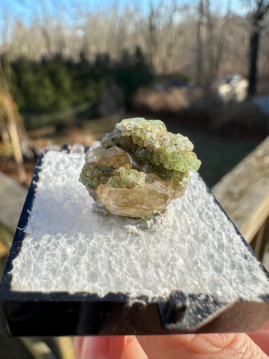 Diopside with Tsavorite Garnet Crystals from Tanzania