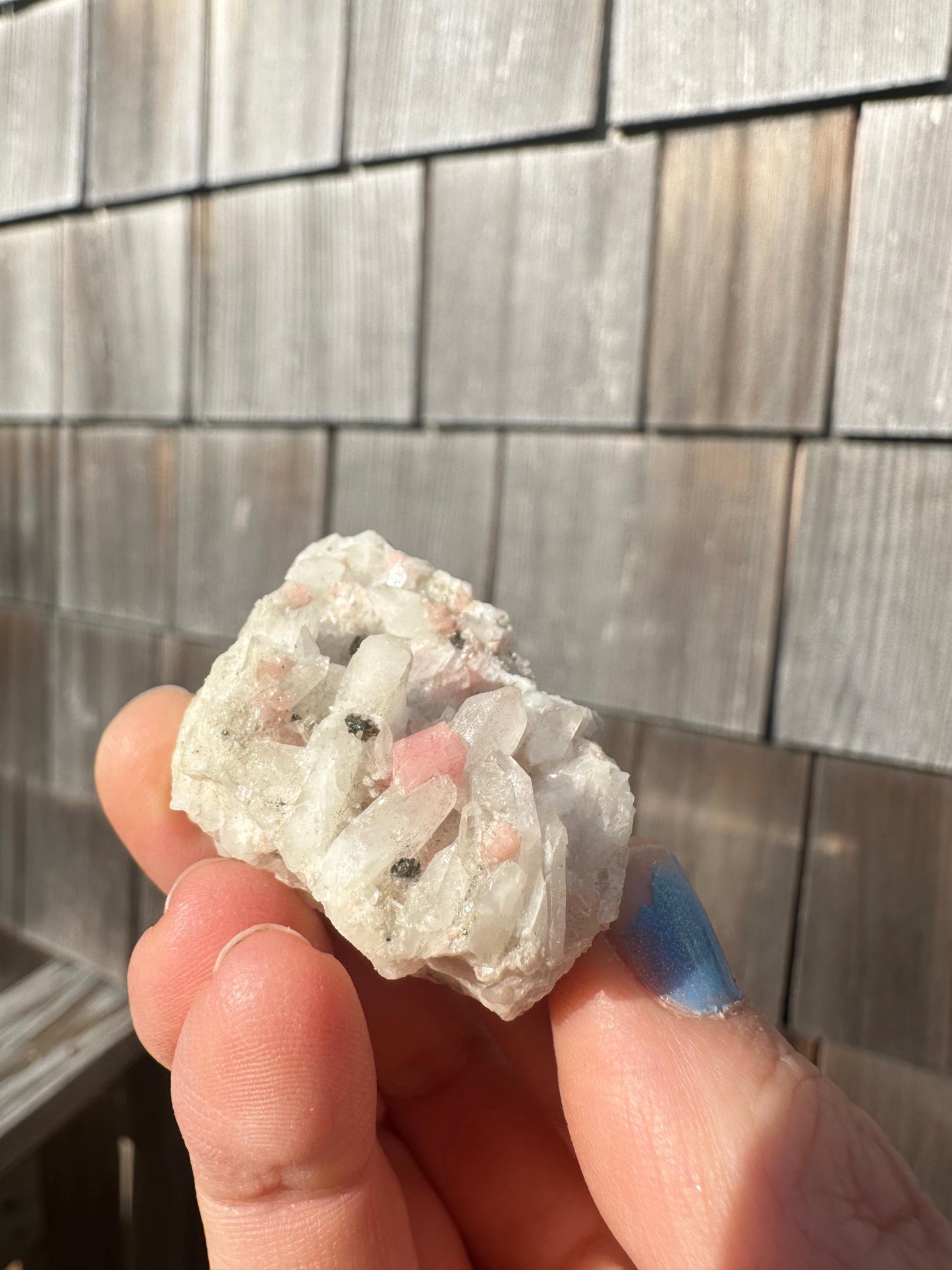 Rhodochrosite with Quartz from Silverton Colorado