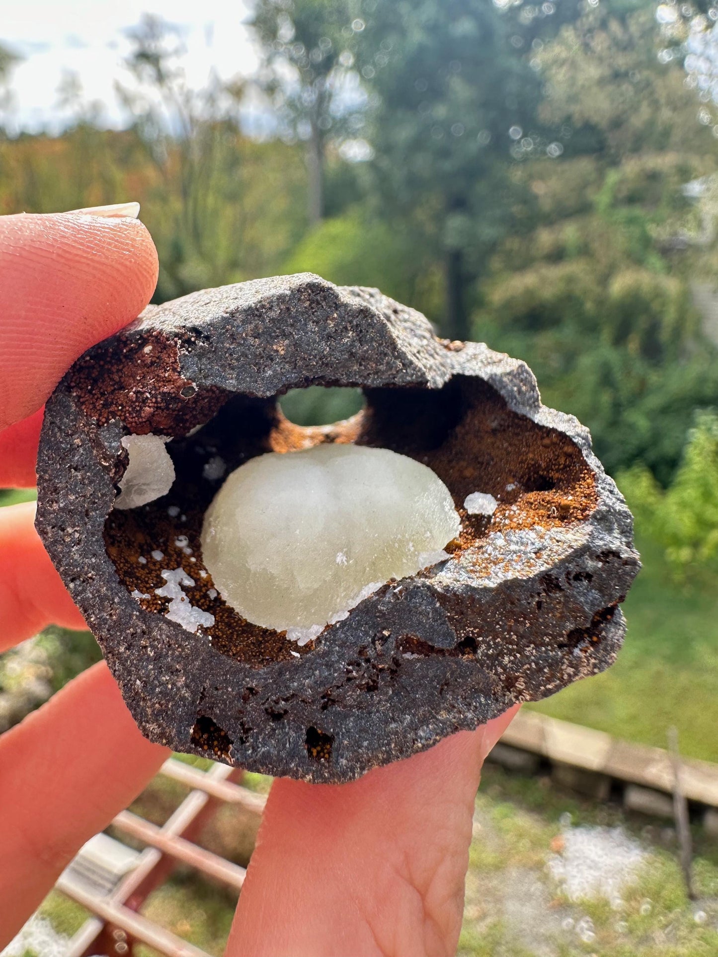 Botryoidal Calcite on Matrix from China