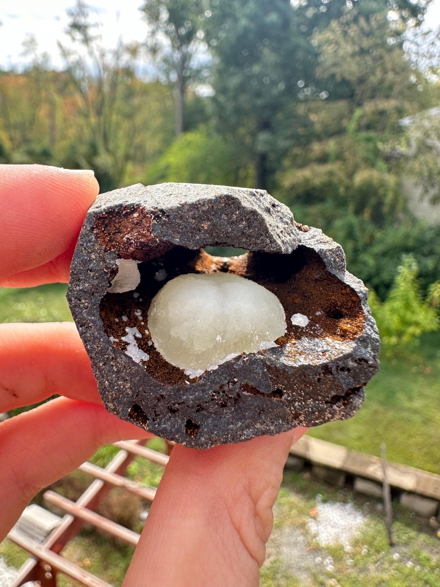 Botryoidal Calcite on Matrix from China