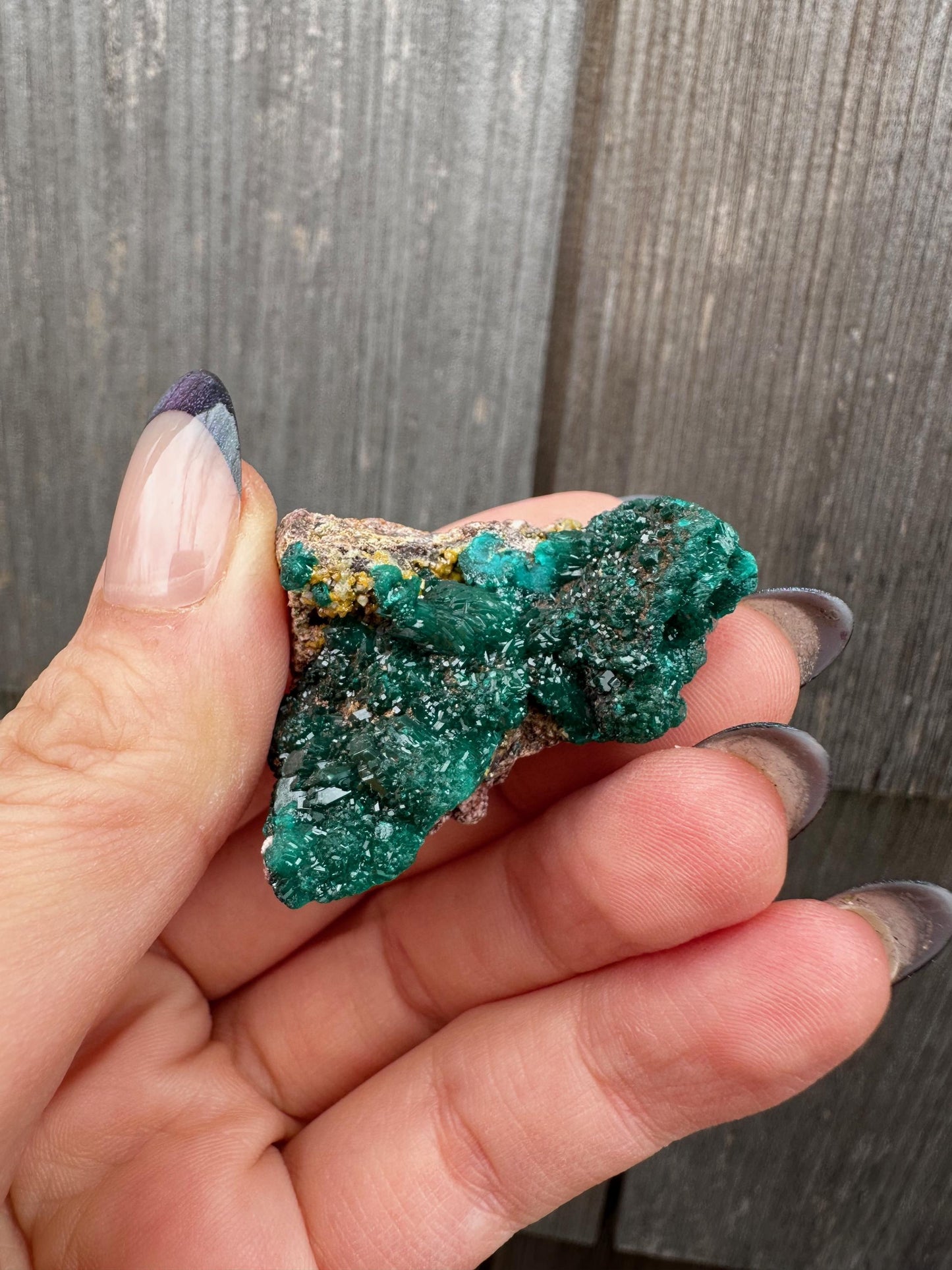 Dioptase with Mimetite from Congo