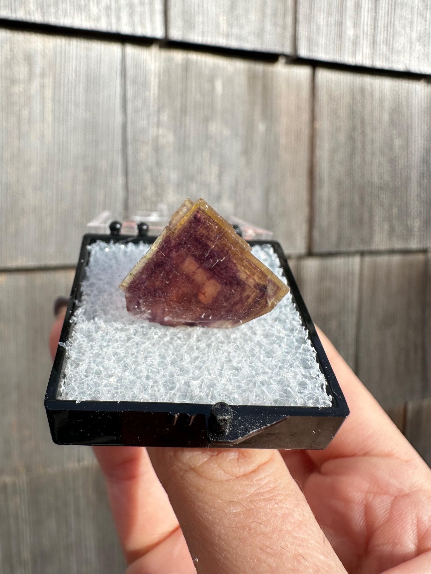 Yellow and Purple Fluorite Crystal from Jingbian Cu-A Deposit, China