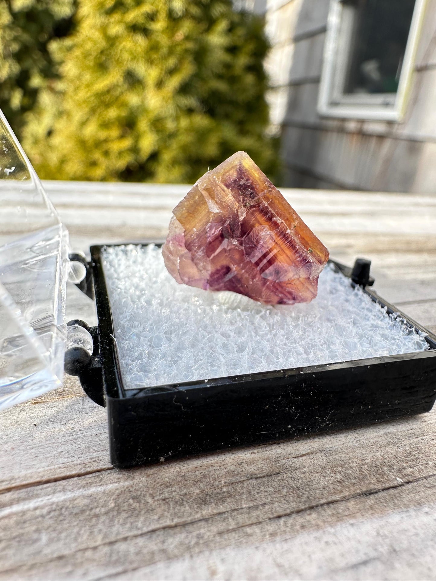 Yellow and Purple Fluorite Crystal from Jingbian Cu-A Deposit, China