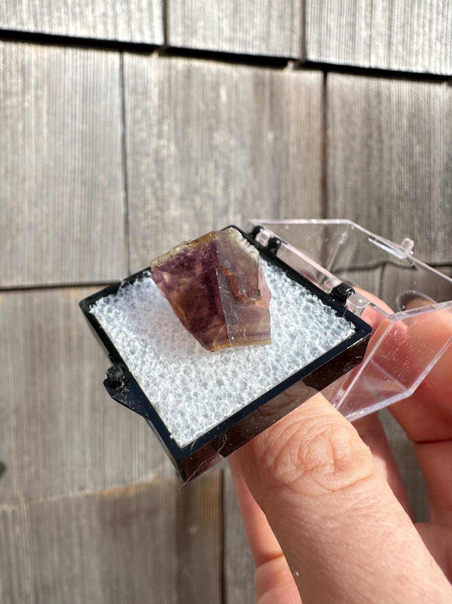 Yellow and Purple Fluorite Crystal from Jingbian Cu-A Deposit, China
