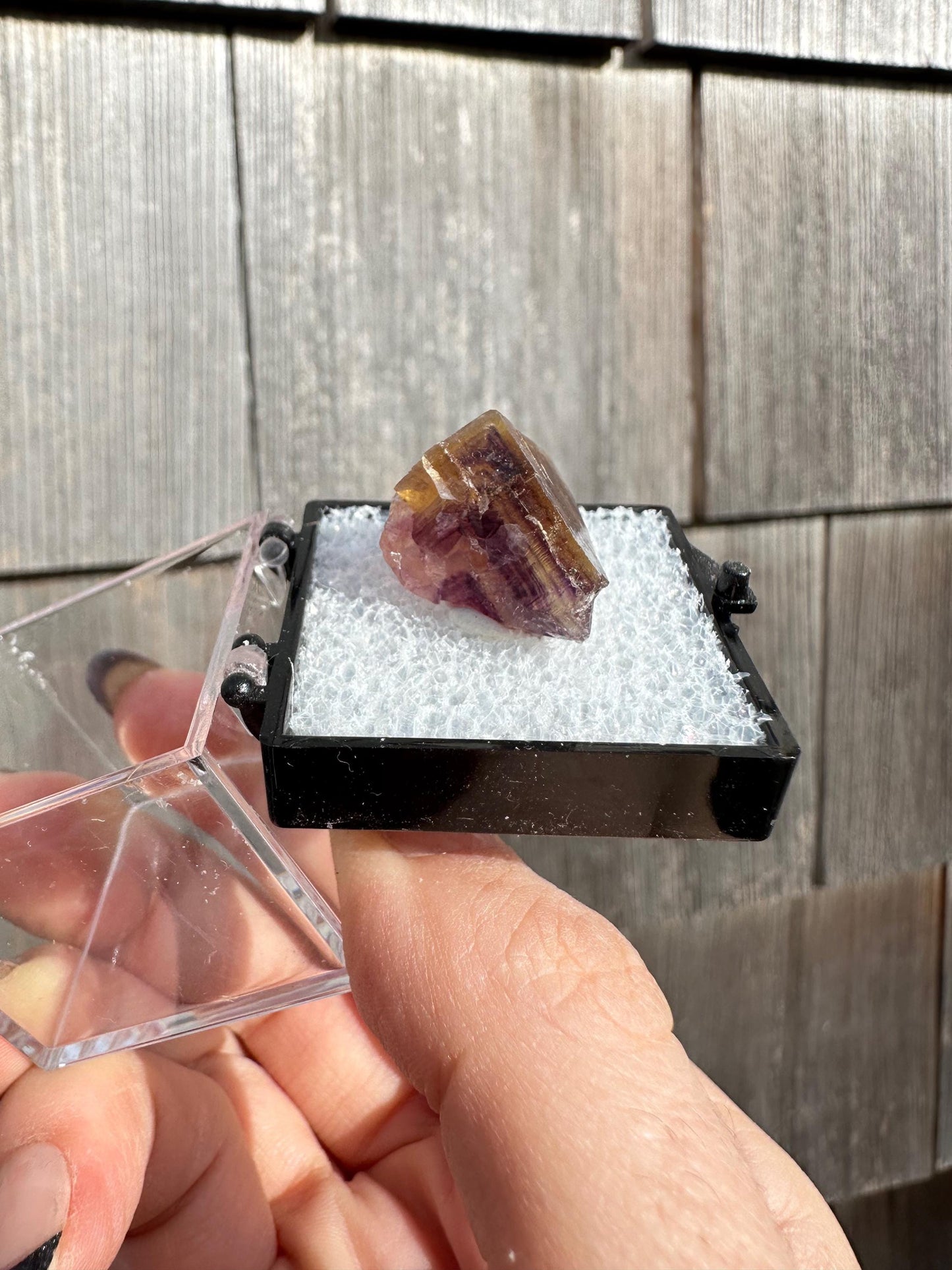 Yellow and Purple Fluorite Crystal from Jingbian Cu-A Deposit, China