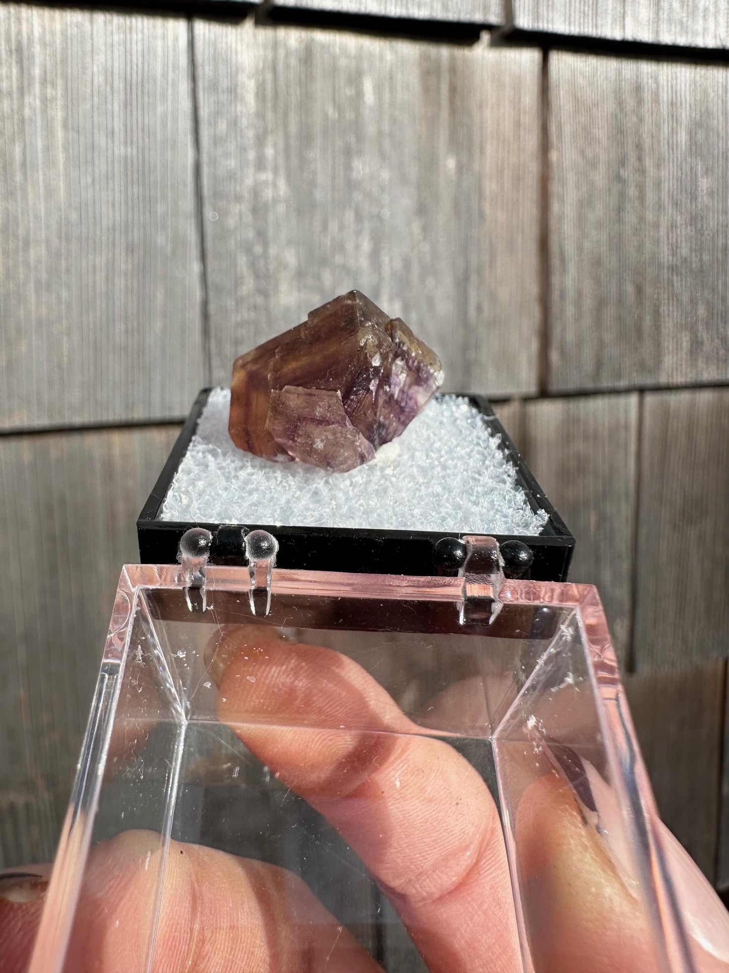 Yellow and Purple Fluorite Crystal from Jingbian Cu-A Deposit, China