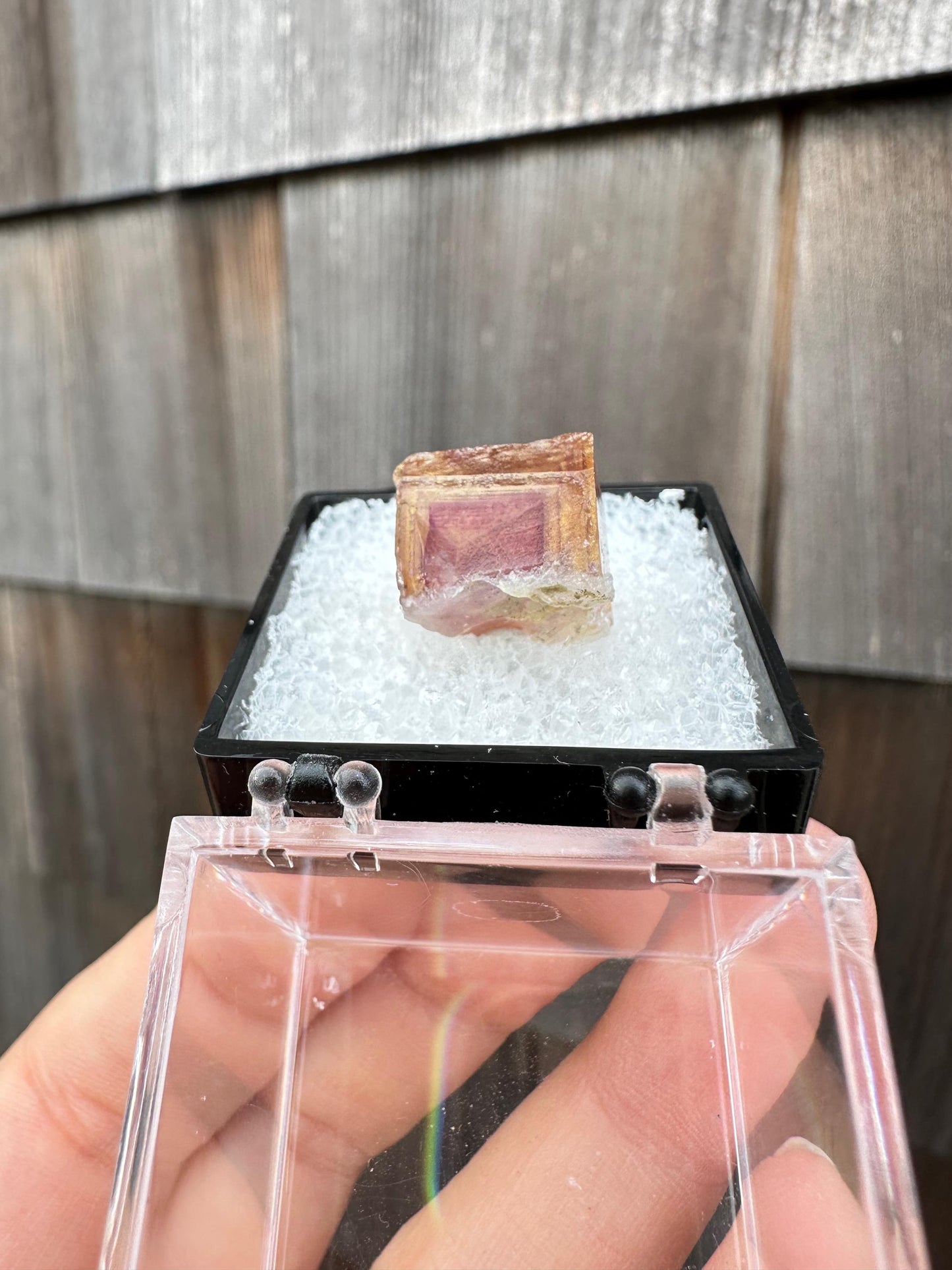 Yellow and Purple Fluorite Crystal from Jingbian Cu-A Deposit, China