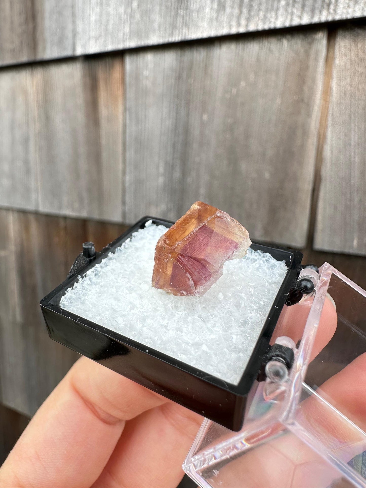 Yellow and Purple Fluorite Crystal from Jingbian Cu-A Deposit, China
