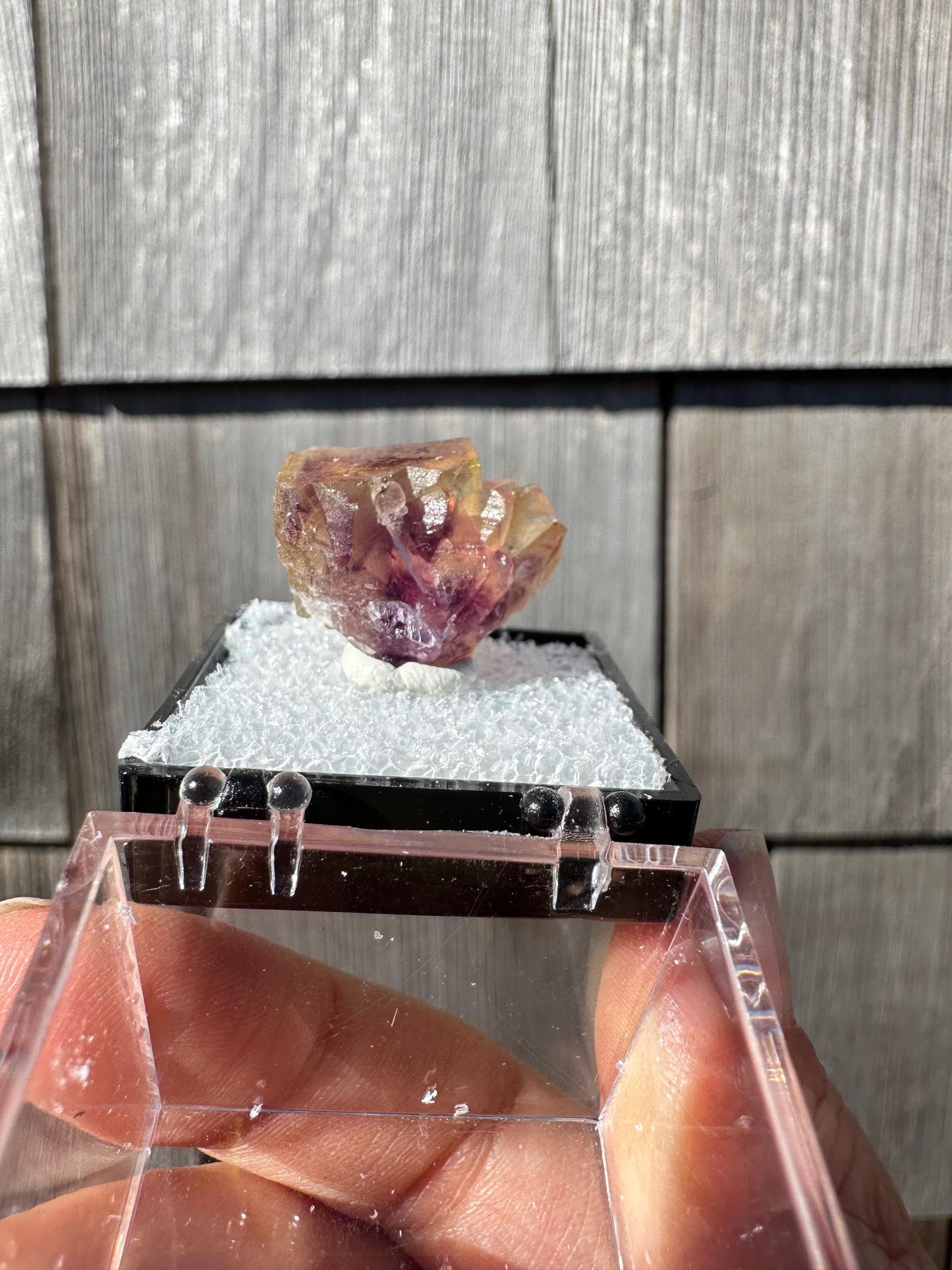 Yellow and Purple Fluorite Crystal from Jingbian Cu-A Deposit, China