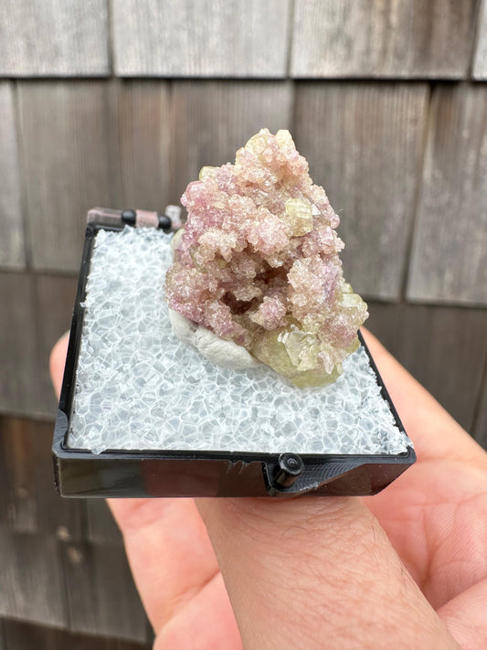 Bicolor Vesuvianite Crystal Cluster from Jeffrey Mine Canada