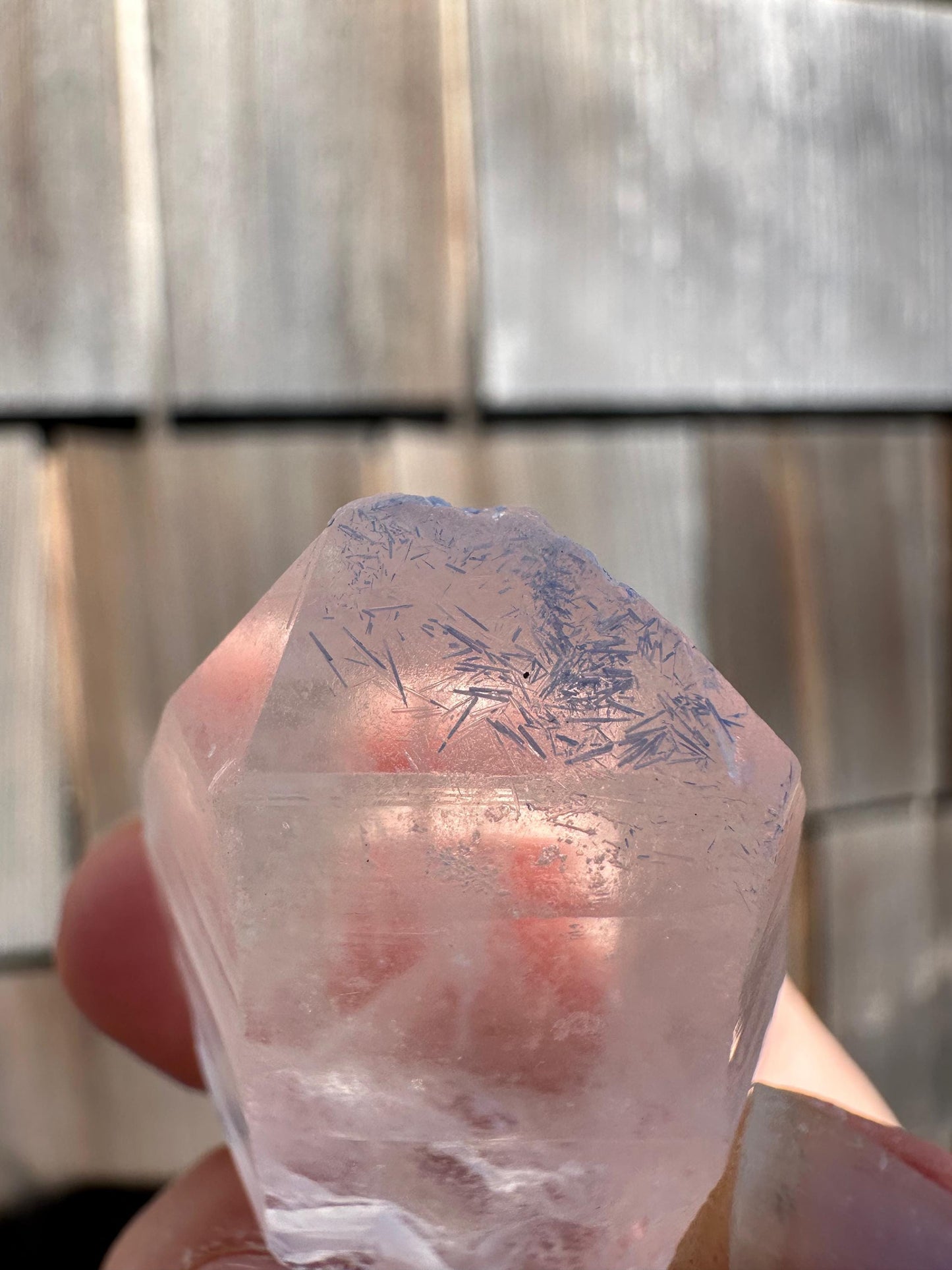 Quartz with Dumortierite Inclusions from Bahia, Brazil