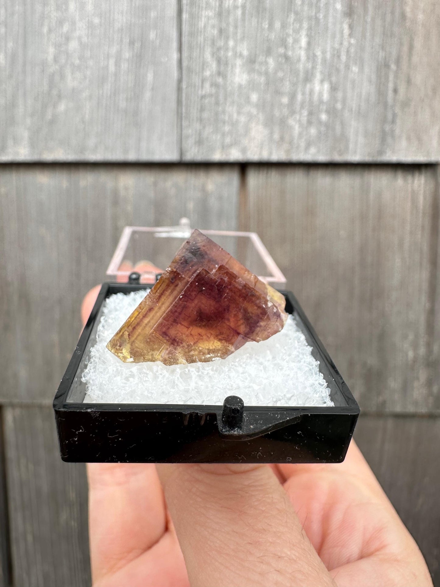 Yellow and Purple Fluorite Crystal from Jingbian Cu-A Deposit, China