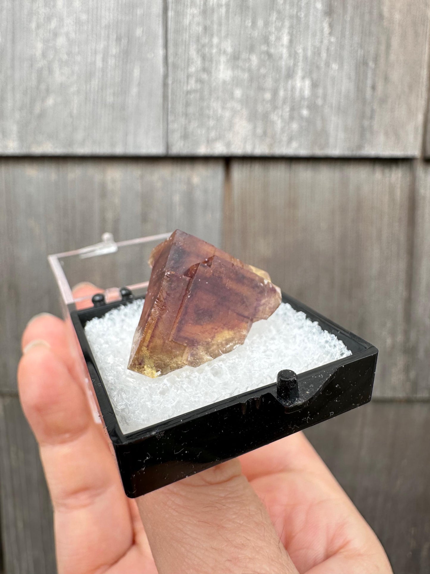Yellow and Purple Fluorite Crystal from Jingbian Cu-A Deposit, China