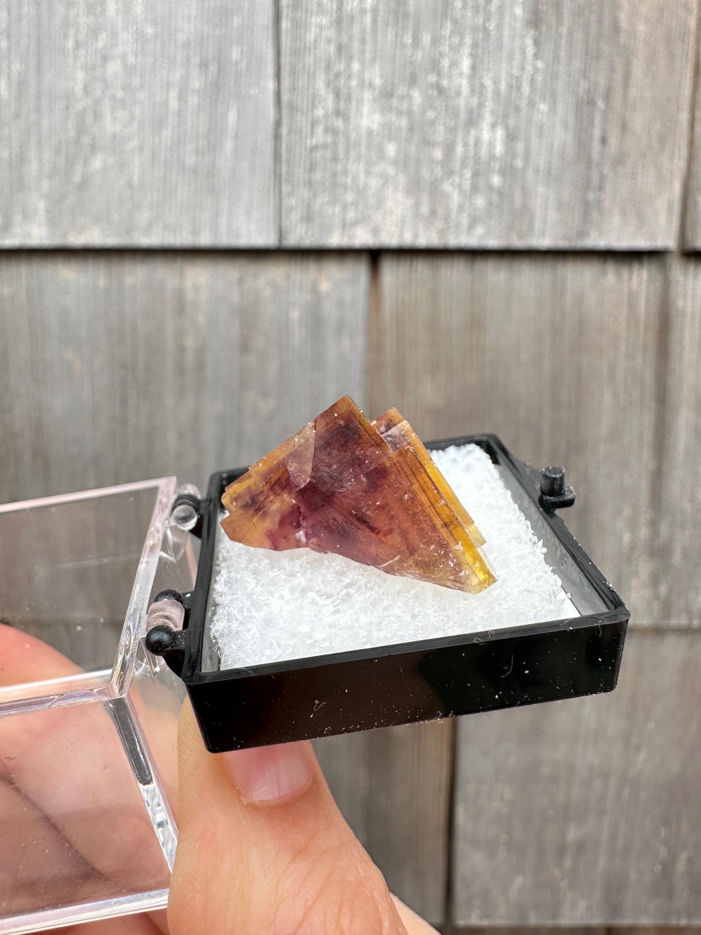 Yellow and Purple Fluorite Crystal from Jingbian Cu-A Deposit, China