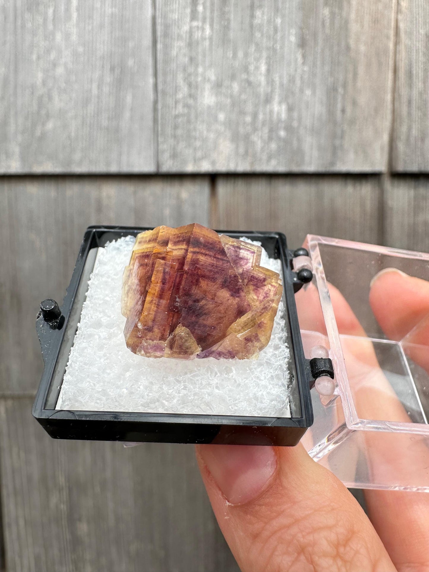 Yellow and Purple Fluorite Crystal from Jingbian Cu-A Deposit, China