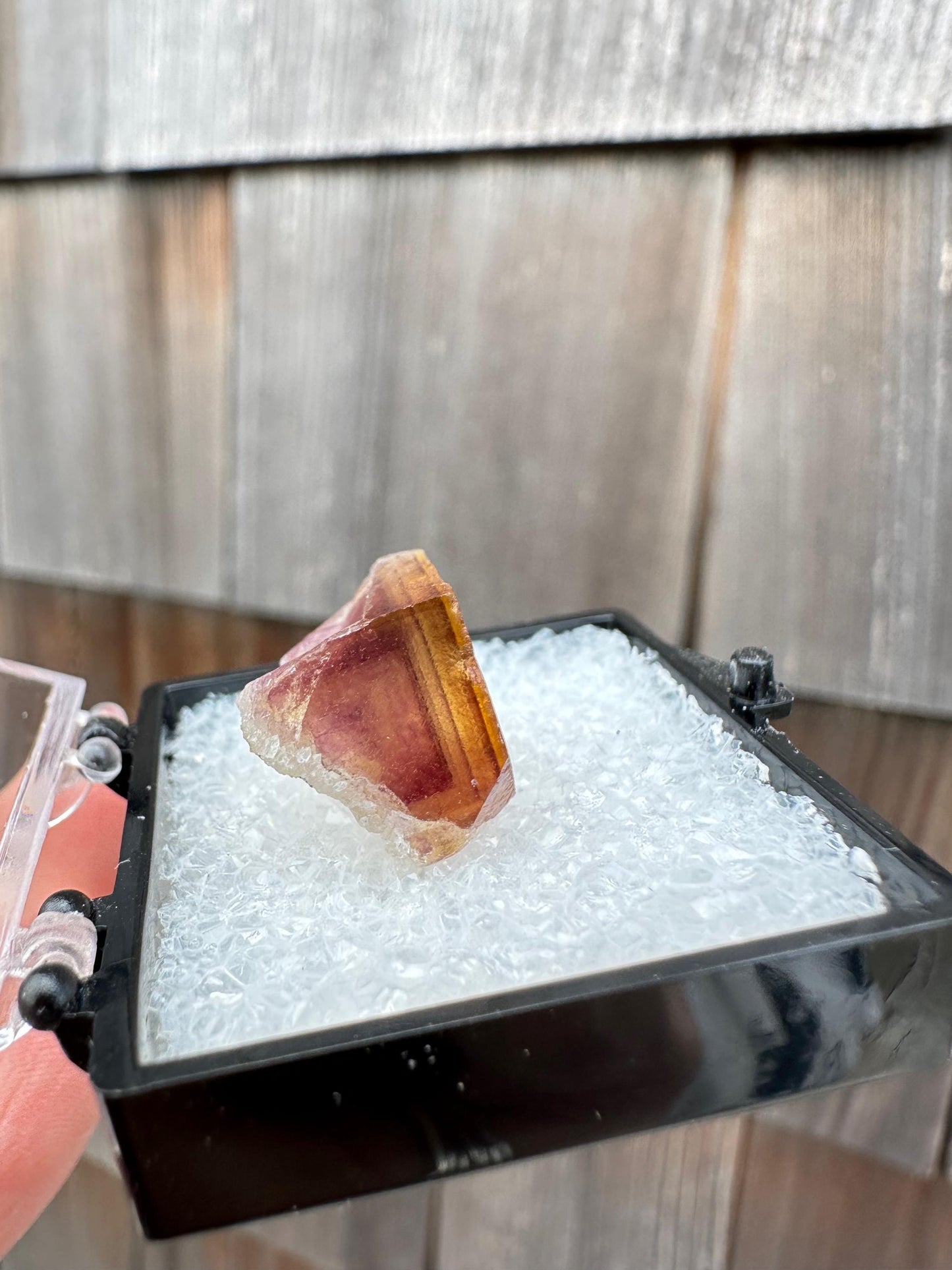 Yellow and Purple Fluorite Crystal from Jingbian Cu-A Deposit, China