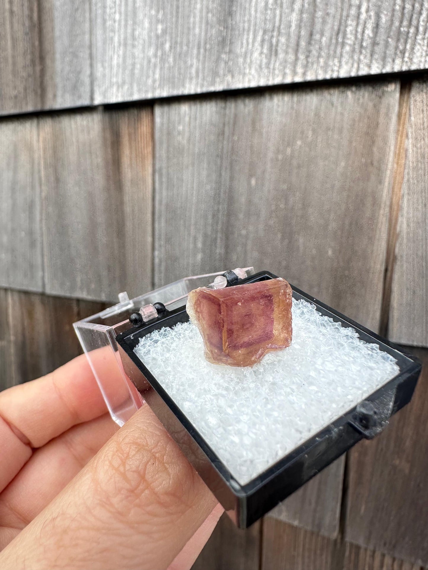 Yellow and Purple Fluorite Crystal from Jingbian Cu-A Deposit, China