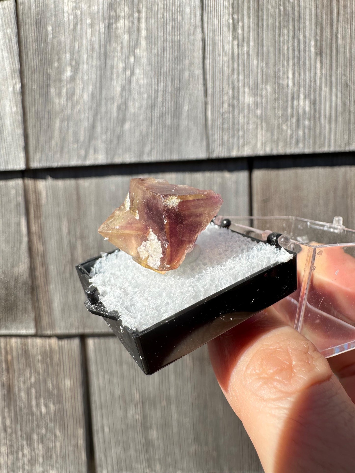 Yellow and Purple Fluorite Crystal from Jingbian Cu-A Deposit, China