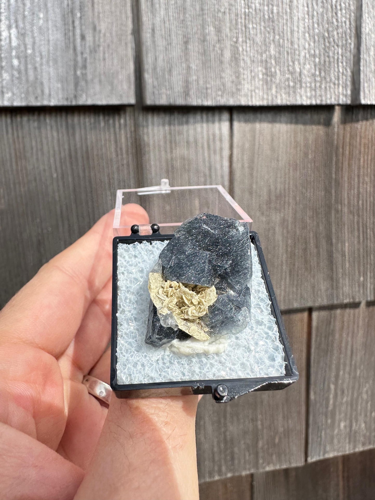 YGX Bismuthinite in Fluorite from China