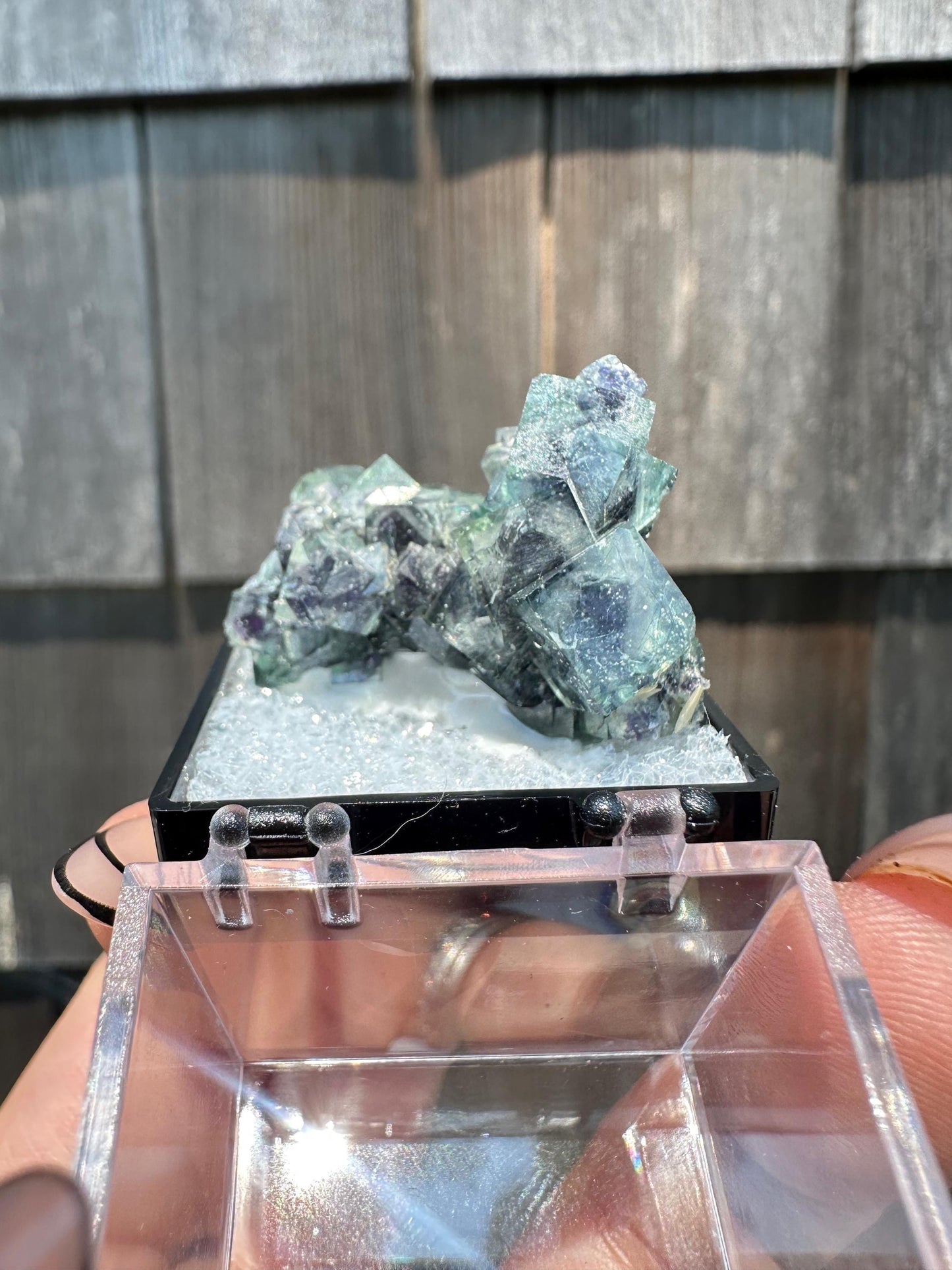 YGX Bismuthinite in Fluorite from China