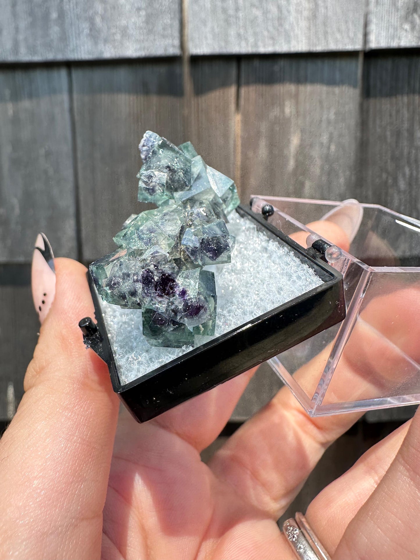 YGX Bismuthinite in Fluorite from China