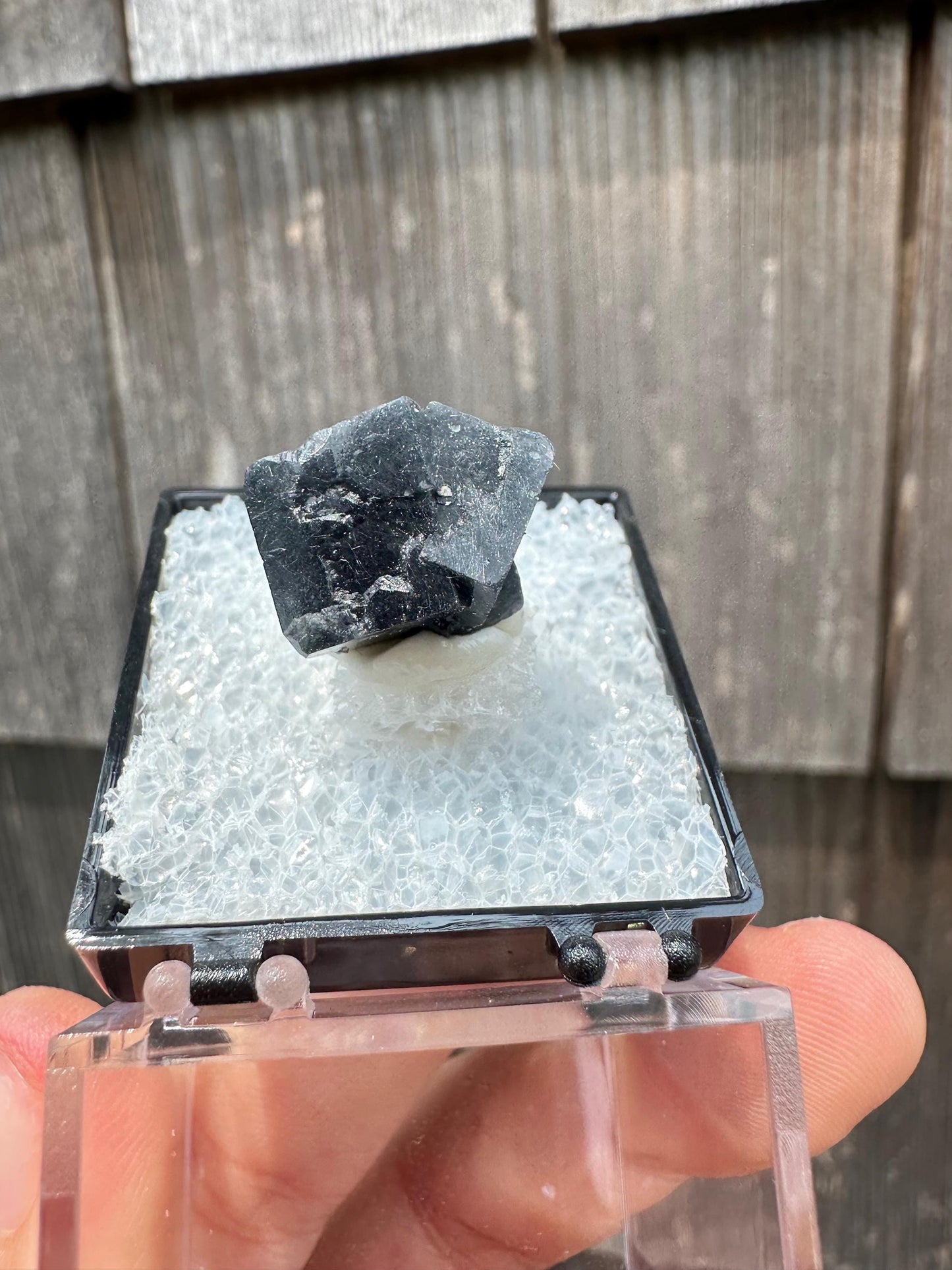 YGX Bismuthinite in Fluorite from China