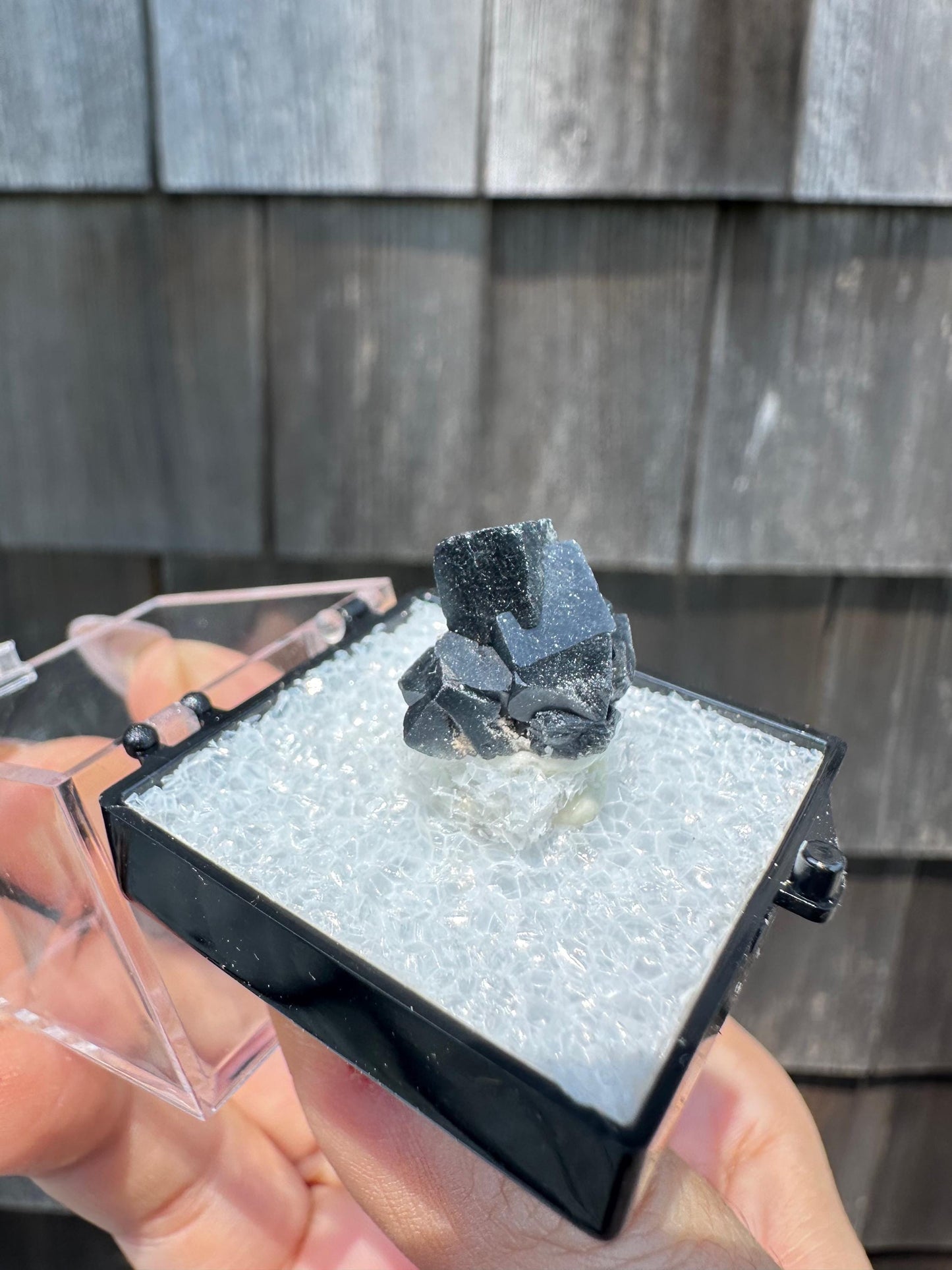 YGX Bismuthinite in Fluorite from China