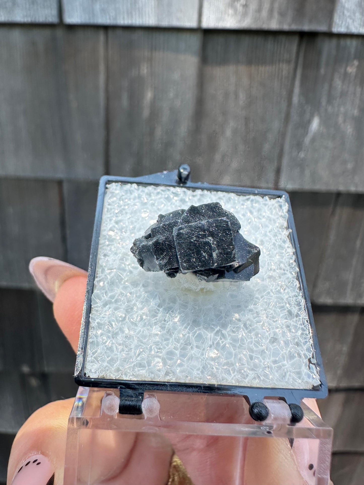YGX Bismuthinite in Fluorite from China