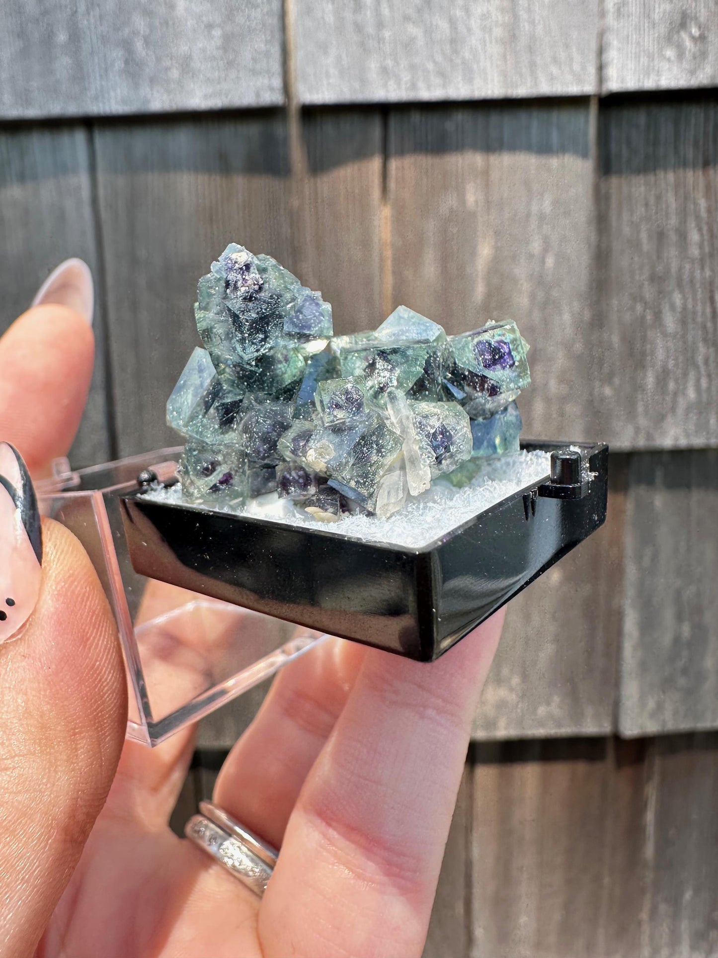 YGX Bismuthinite in Fluorite from China