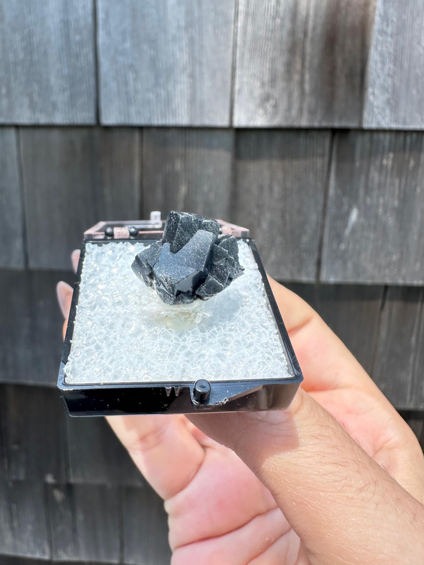YGX Bismuthinite in Fluorite from China
