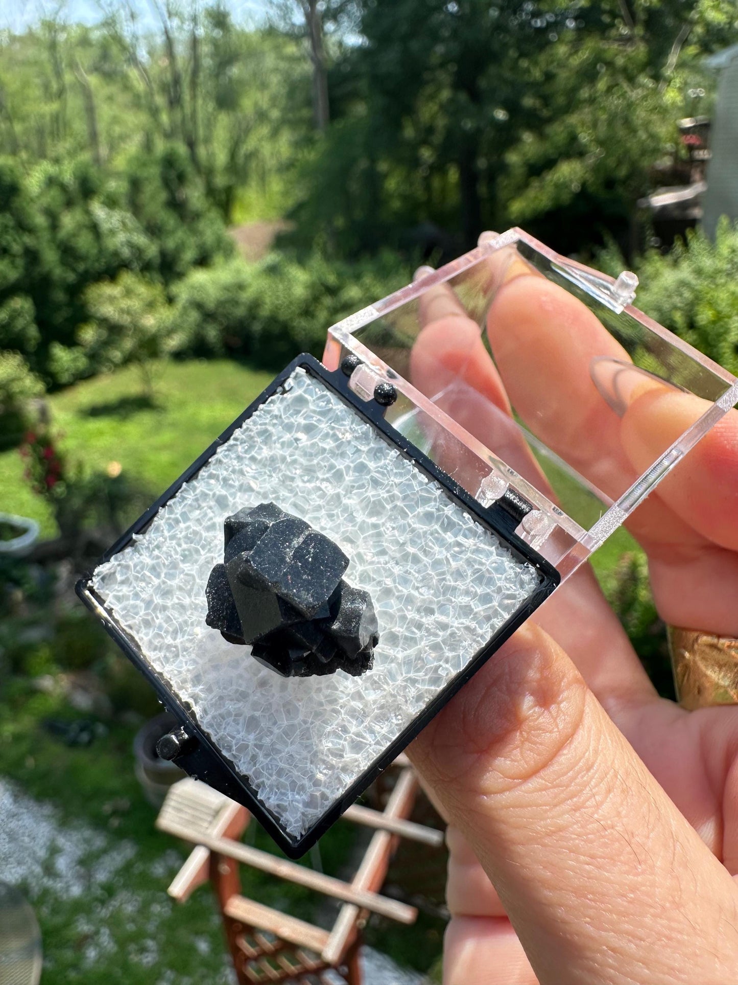 YGX Bismuthinite in Fluorite from China
