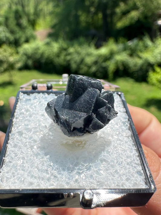 YGX Bismuthinite in Fluorite from China