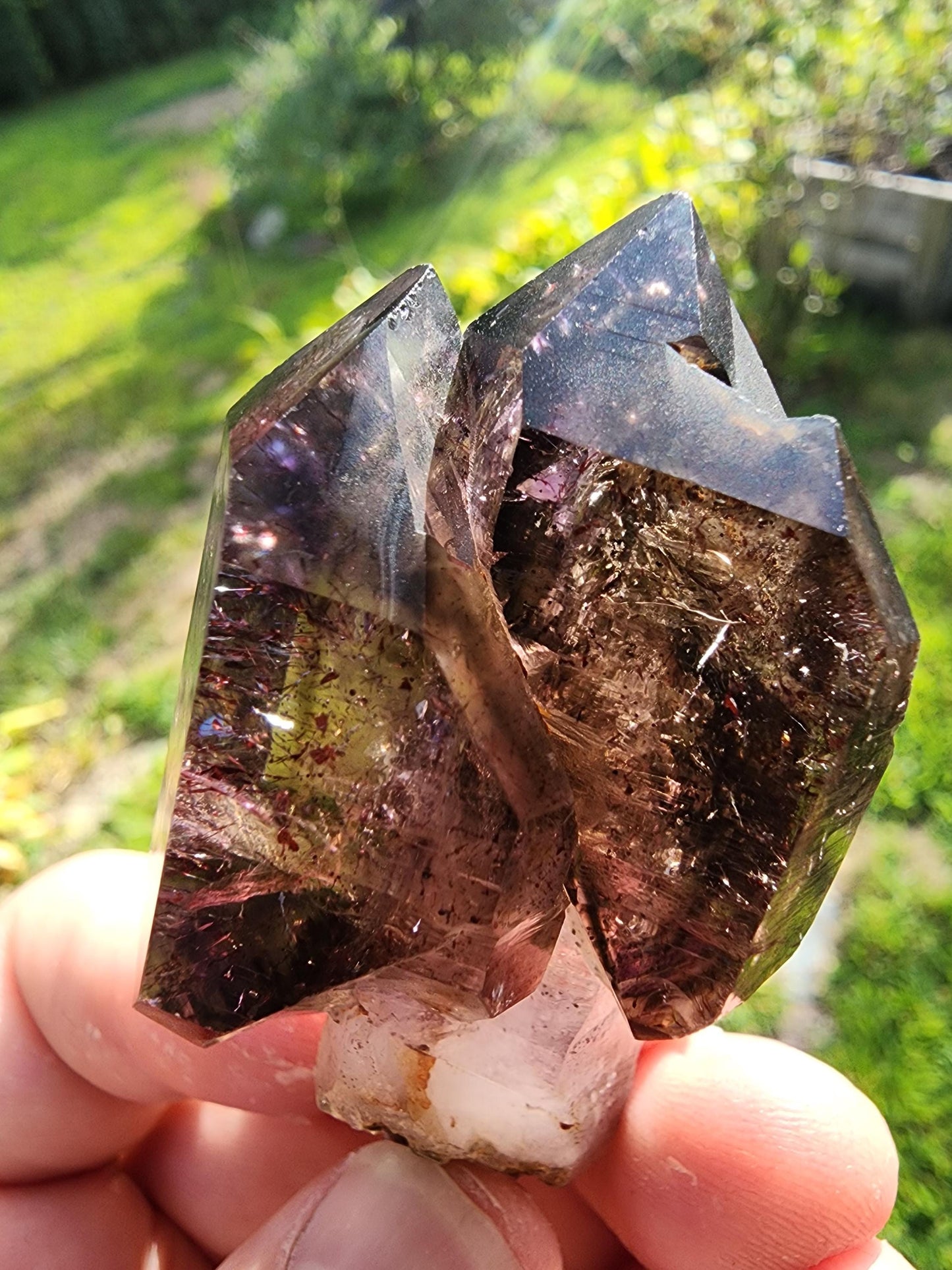 Smoky Amethyst Scepter with Hematite Inclusions from Chibuku Mine, Zimbabwe