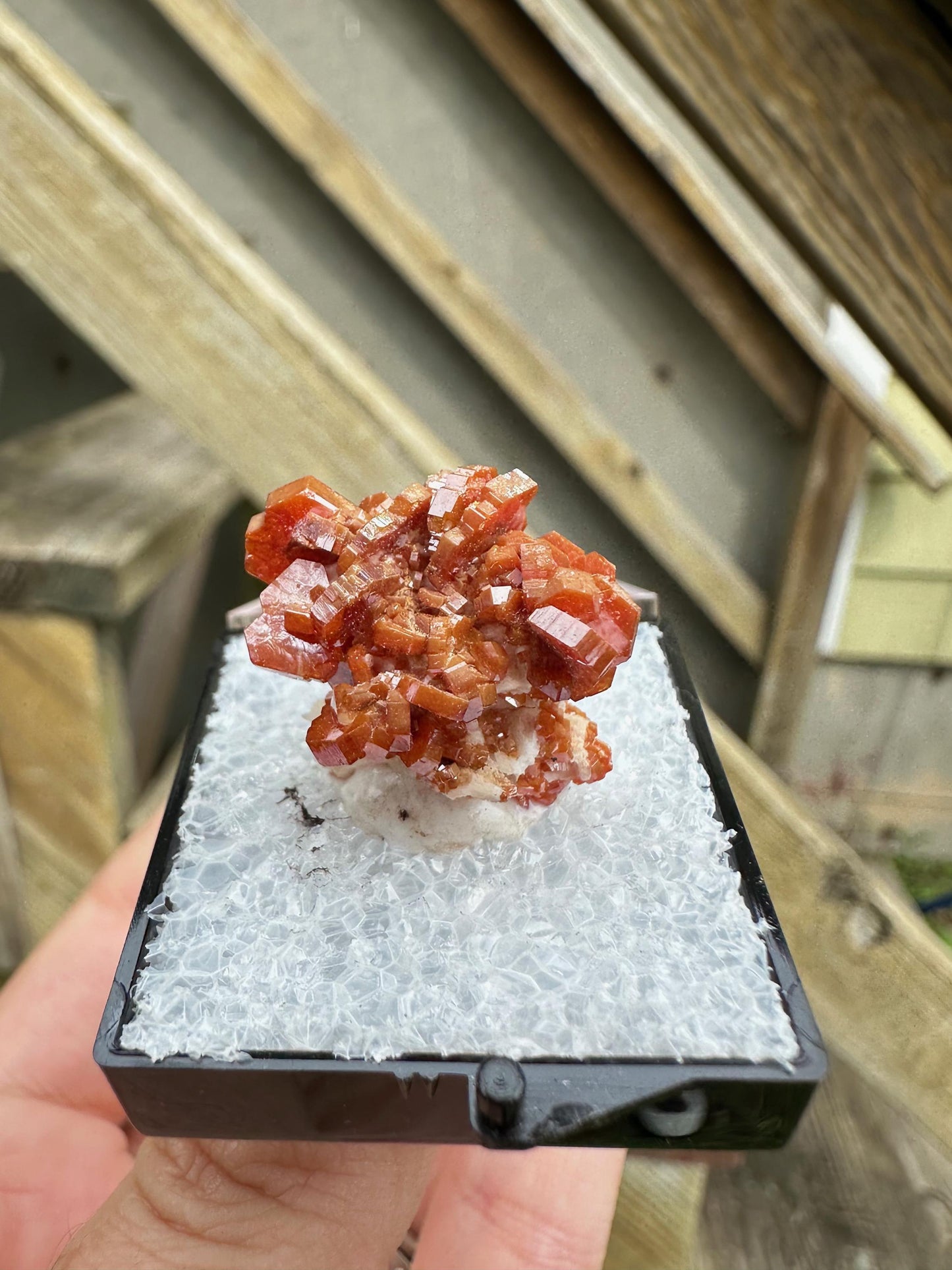 Bright Red Vanadinite Crystals from Morocco
